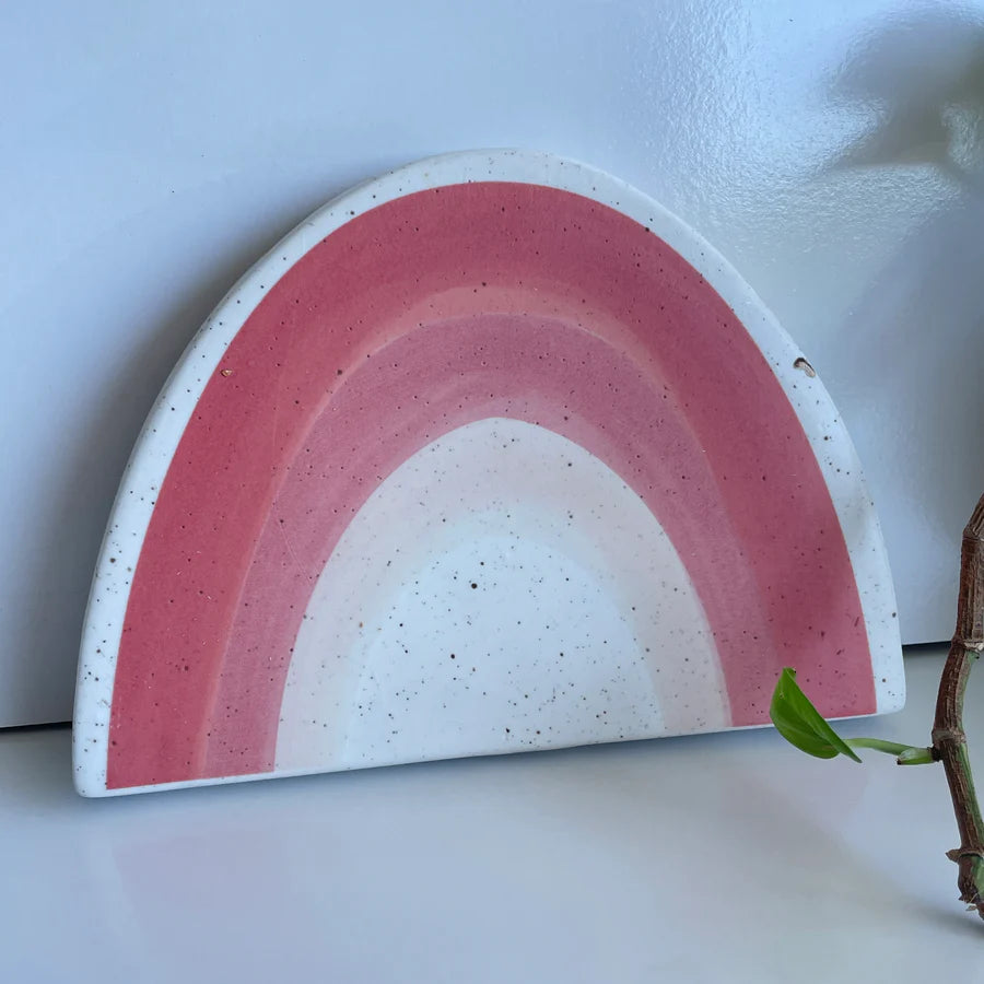 Pink Rainbow Ceramic Wall Hanging