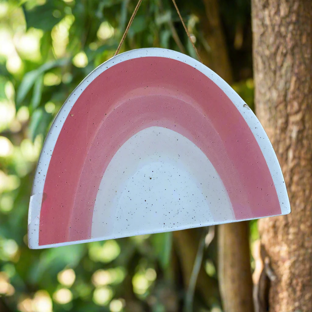 Pink Rainbow Ceramic Wall Hanging 