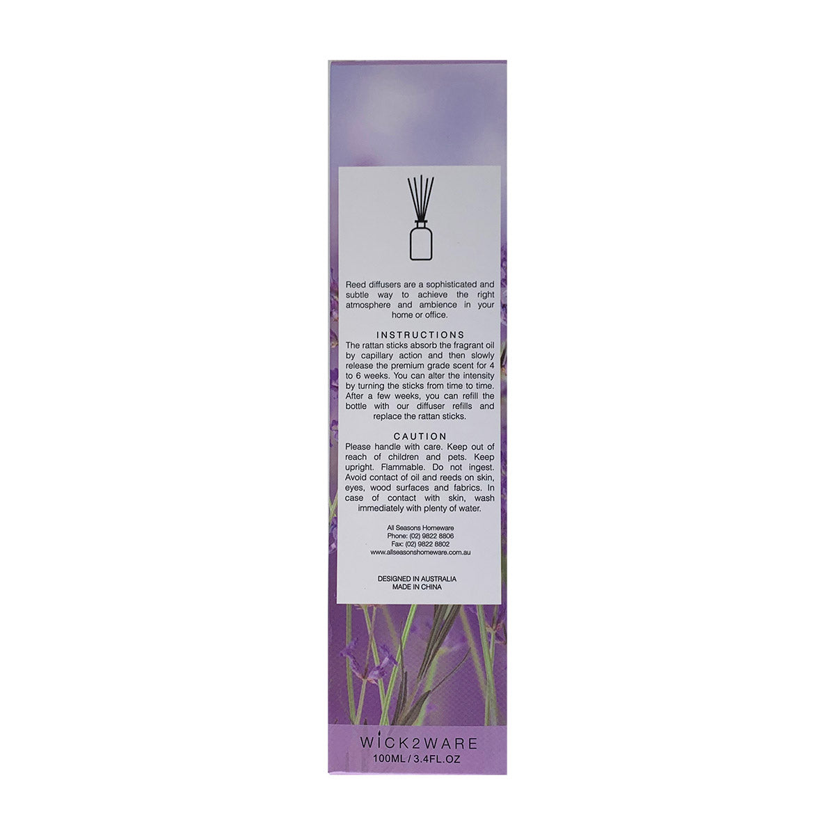 Wick2Wear Soothing Lavender Reed Diffuser 