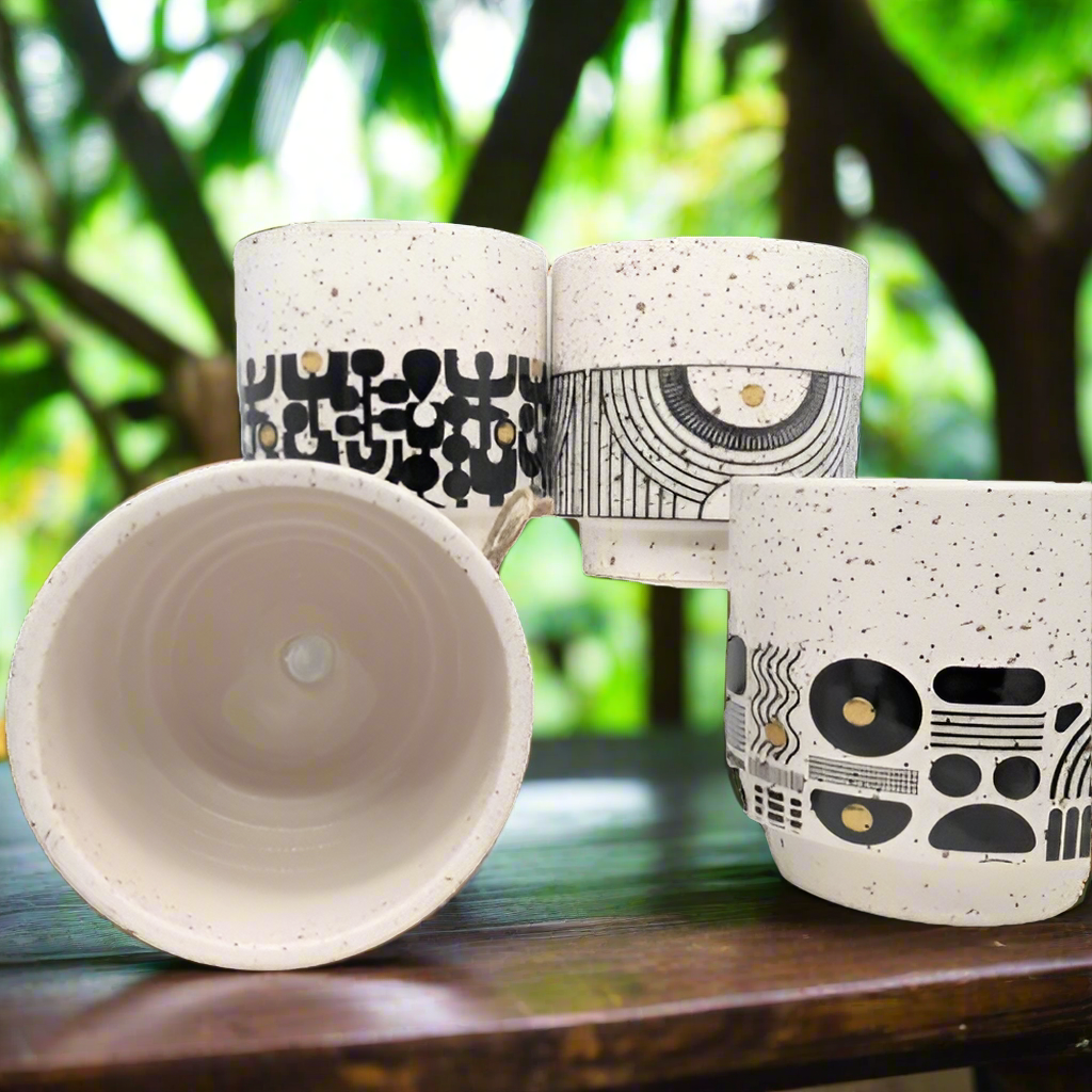 10cm Aztec Planter | Terrazzo Look