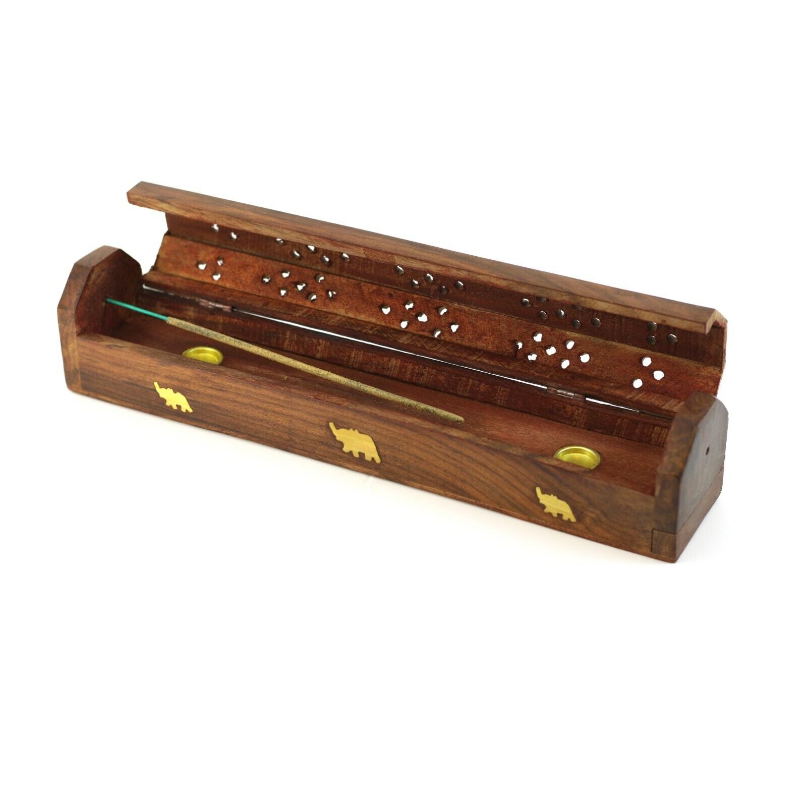 New Wooden Incense Holder Burner Box 