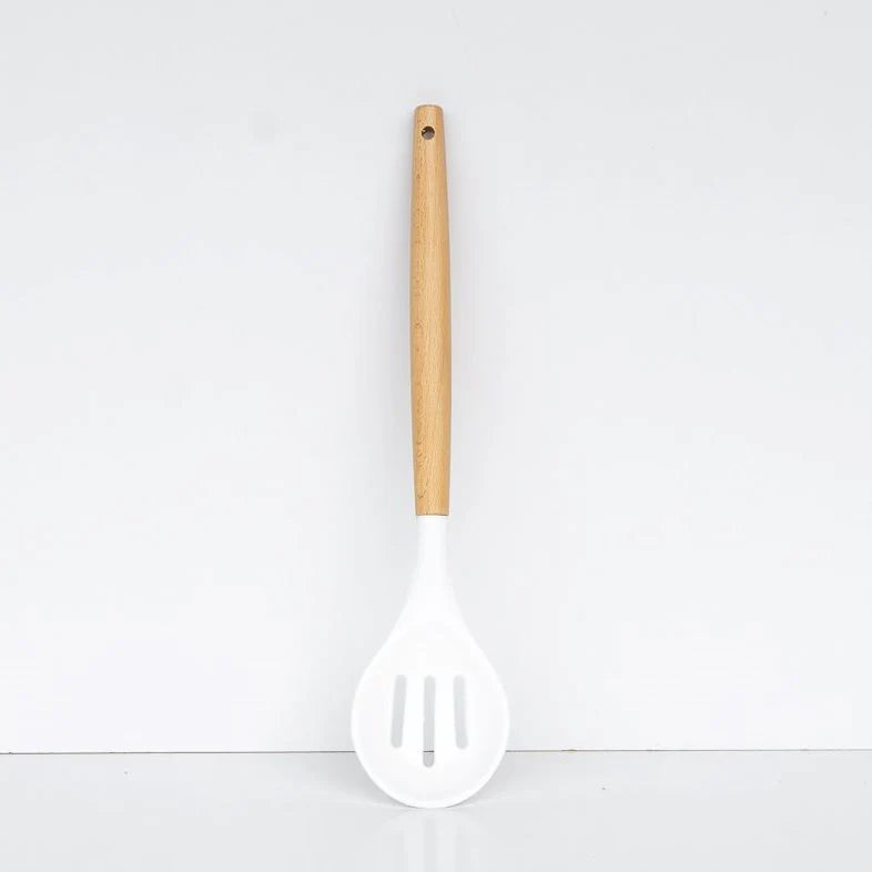 Accent Acacia Handle Silicone Slotted Spoon