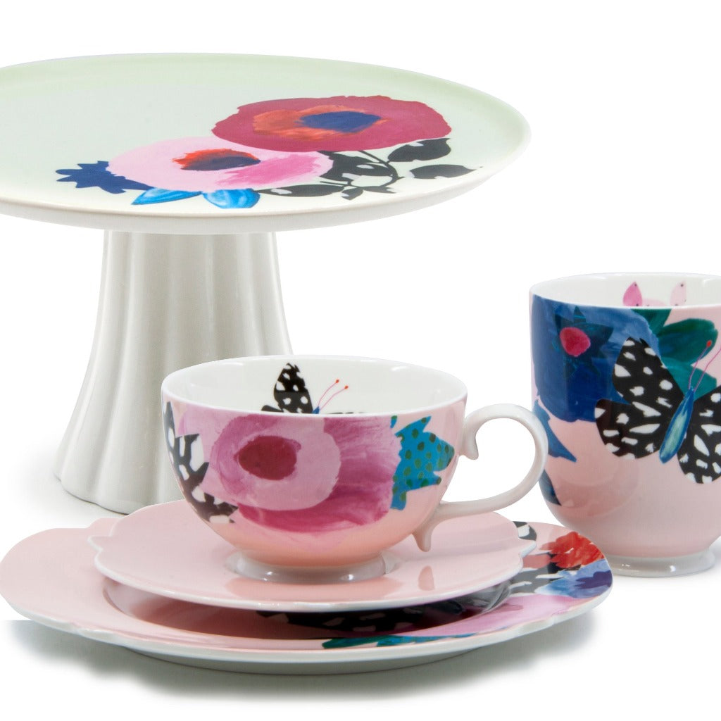 Allow the garden tea party to come to you with this WILLOW Plate in Rose. Complemented by a rose-hued background, this new bone china plate enjoys a stunning floral and butterfly decal with a scalloped design at the rim | Bliss Gifts &amp; Homewares | Unit 8, 259 Princes Hwy Ulladulla | South Coast NSW | Online Retail Gift &amp; Homeware Shopping | 0427795959, 44541523
