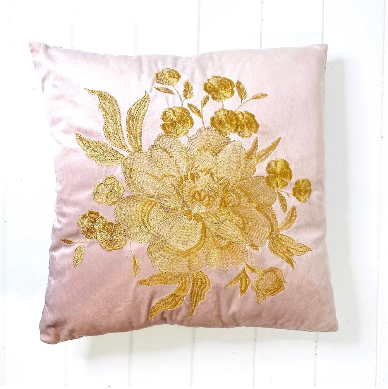 The Full Bloom Embroidered Peach Cushion from SPLOSH, is a beautiful and soft addition to any home. Features: Gorgeous dusty pink colour, Gold embroidered print, Cushion inner included. 45x45cm - Bliss Gifts & Homewares | Unit 8, 259 Princes Hwy Ulladulla | South Coast NSW | Online Retail Gift & Homeware Shopping | 0427795959, 44541523