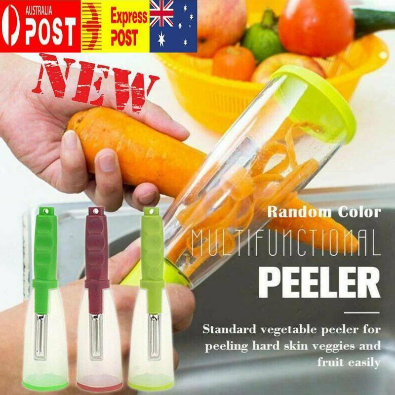 Multifunction Fruit Vegetable Storage Peeler - Peeler With Trash Can - GREEN
