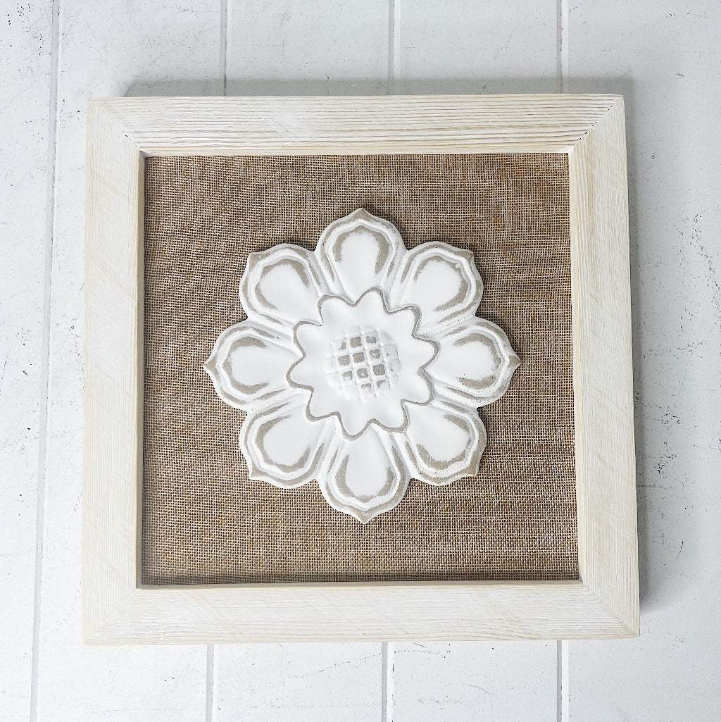 Enhance your wall with our gorgeous Aaliyah Carved Floral Wall Decor. 30x30x3cm. Whether you like classic or boho style, the stunning and eye-catching flower design will turn that empty space into a statement making display. | Bliss Gifts &amp; Homewares | Unit 8, 259 Princes Hwy Ulladulla | South Coast NSW | Online Retail Gift &amp; Homeware Shopping | 0427795959, 44541523