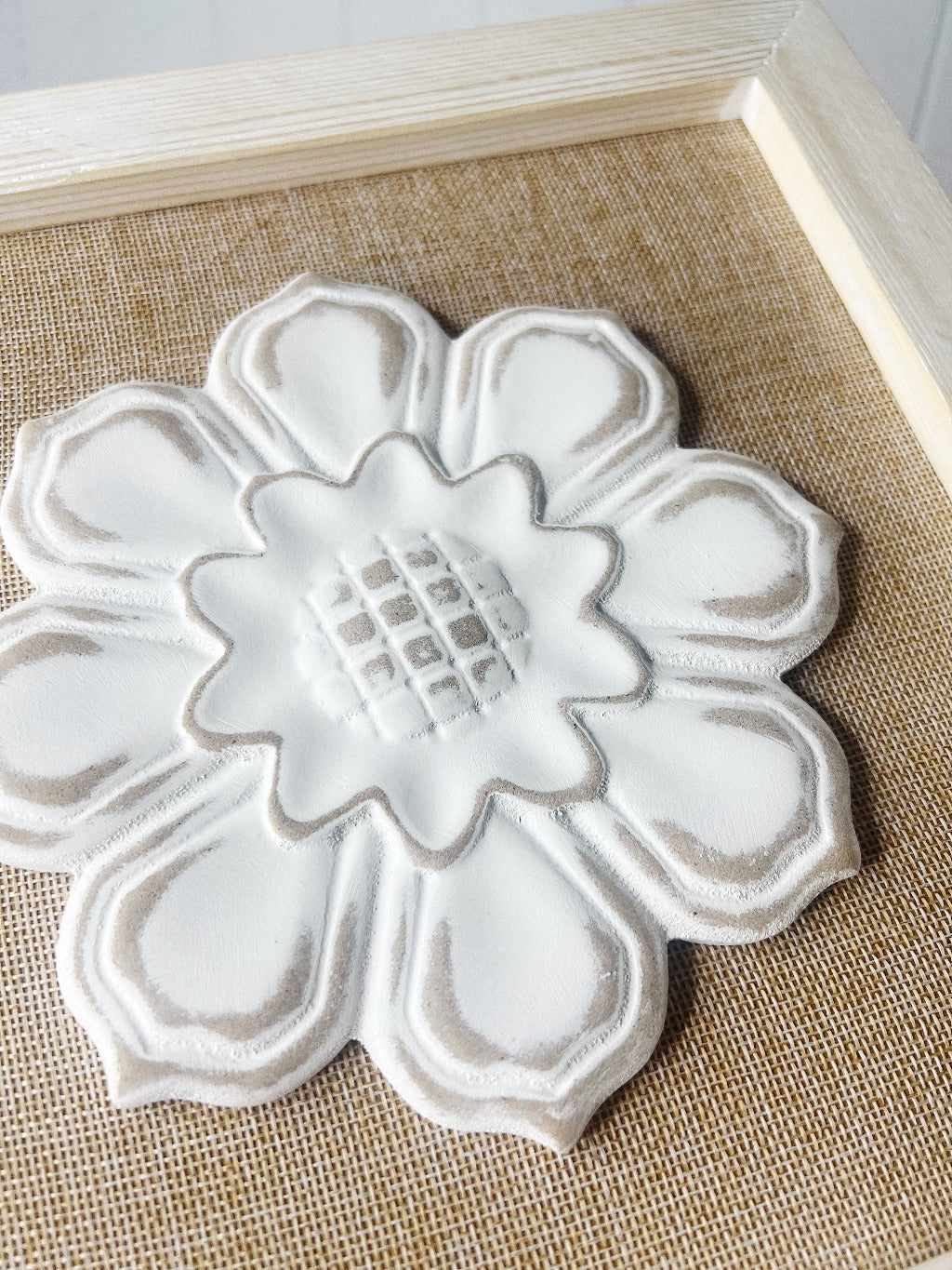 Enhance your wall with our gorgeous Aaliyah Carved Floral Wall Decor. 30x30x3cm. Whether you like classic or boho style, the stunning and eye-catching flower design will turn that empty space into a statement making display. | Bliss Gifts &amp; Homewares | Unit 8, 259 Princes Hwy Ulladulla | South Coast NSW | Online Retail Gift &amp; Homeware Shopping | 0427795959, 44541523