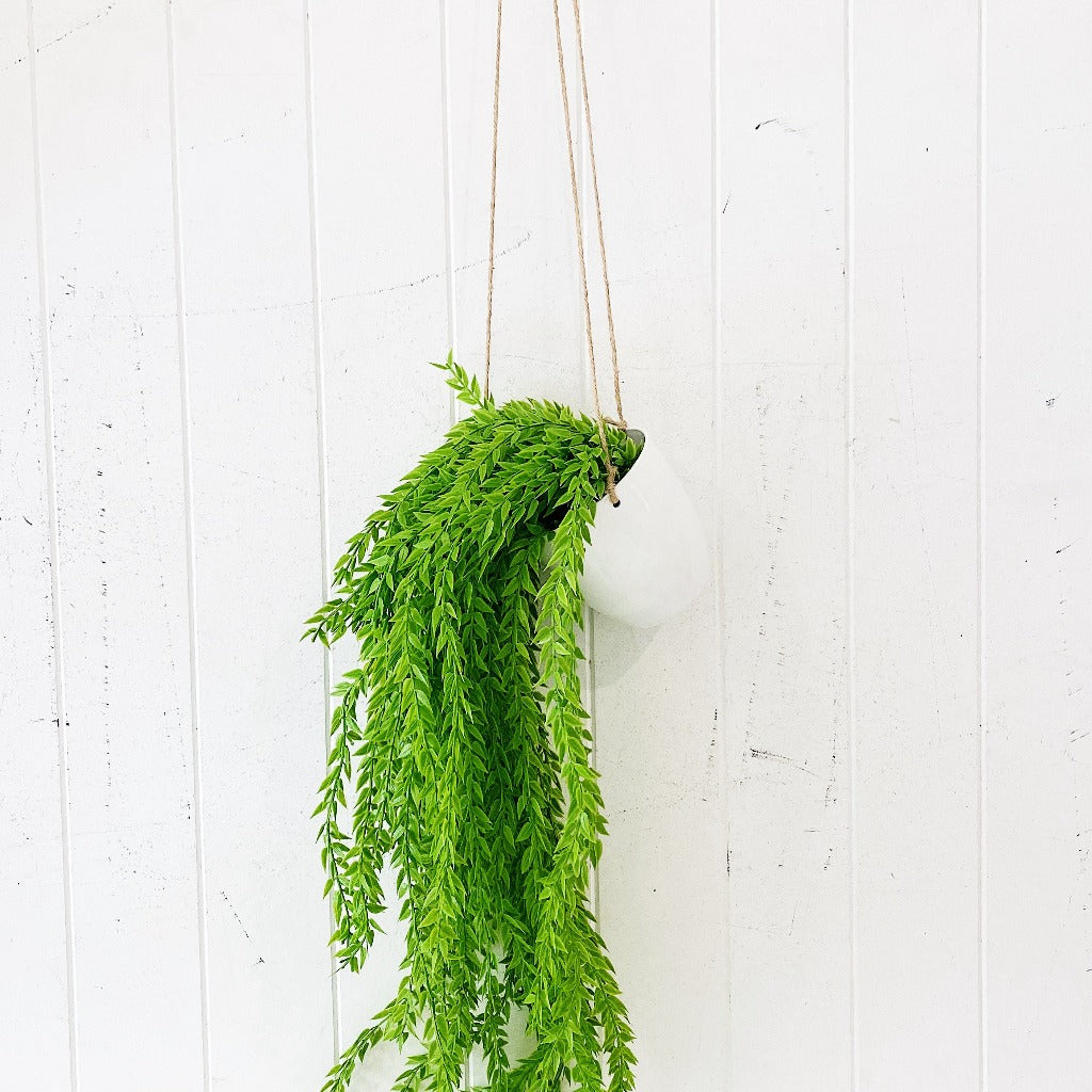 Liven up your indoor spaces with our Artificial Hanging Greenery in large. Perfect for adding a splash of green to a bathroom or bedroom, without the hassle of maintenance. Approx: 100cm.| Bliss Gifts &amp; Homewares | Unit 8, 259 Princes Hwy Ulladulla | South Coast NSW | Online Retail Gift &amp; Homeware Shopping | 0427795959, 44541523