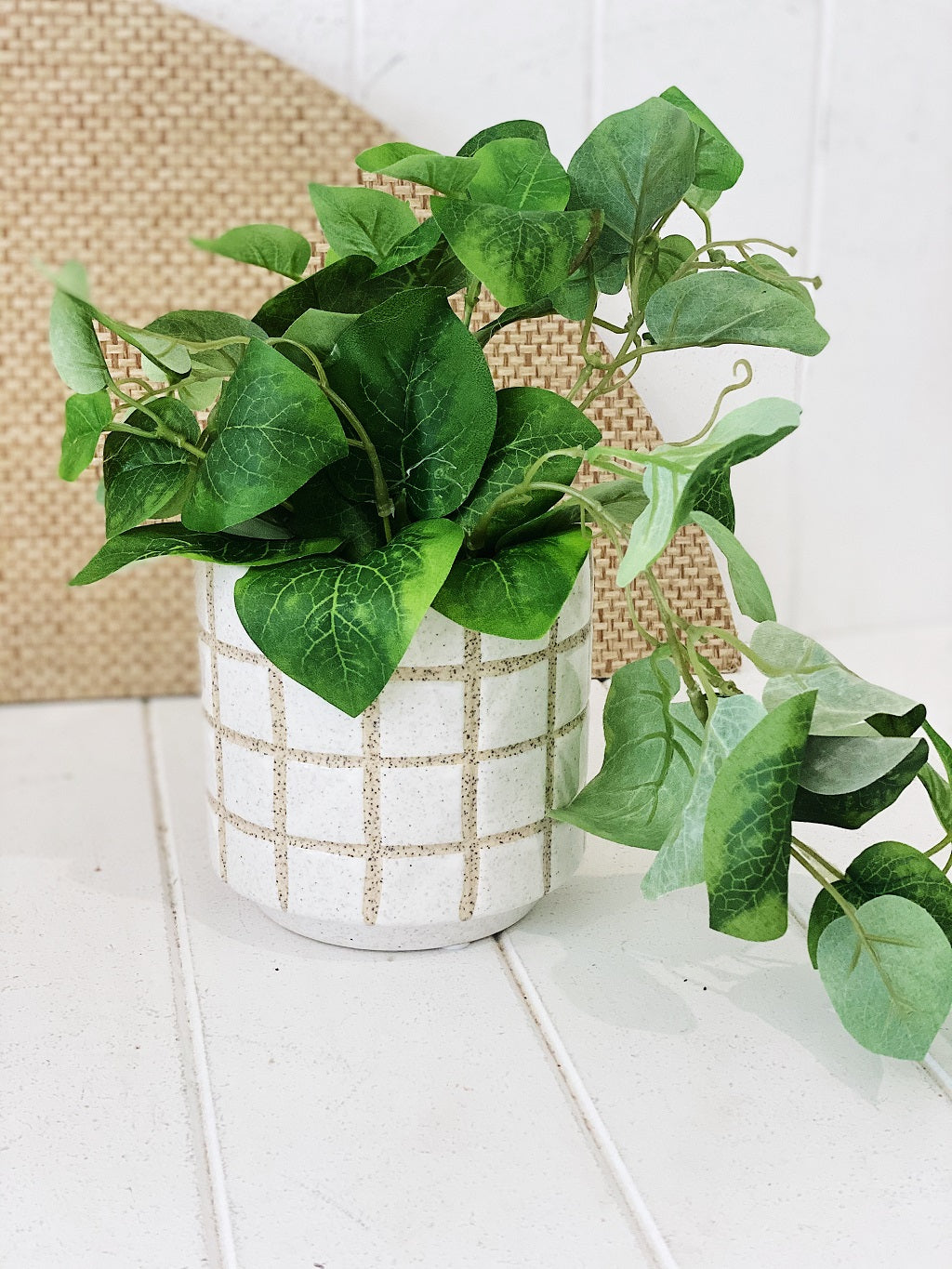 Liven up your indoor spaces with our Artificial Trailing Greenery in Pot. They cascade over an edge or tumble from the pot in a hanging basket, softening hard edges and adding colour and texture. Approx: 38cm.| Bliss Gifts &amp; Homewares | Unit 8, 259 Princes Hwy Ulladulla | South Coast NSW | Online Retail Gift &amp; Homeware Shopping | 0427795959, 44541523