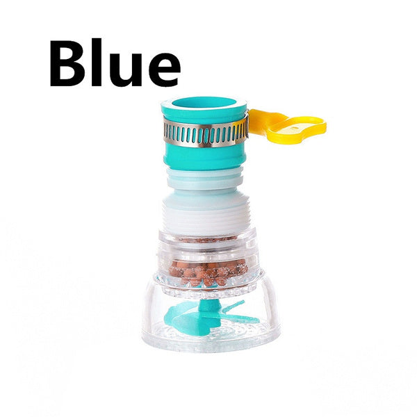 Kitchen Sink Rotatable Filter Sprayer Head Anti Splash Tap Booster Shower Rotatable Drainer Extensible Filter Durable Faucet