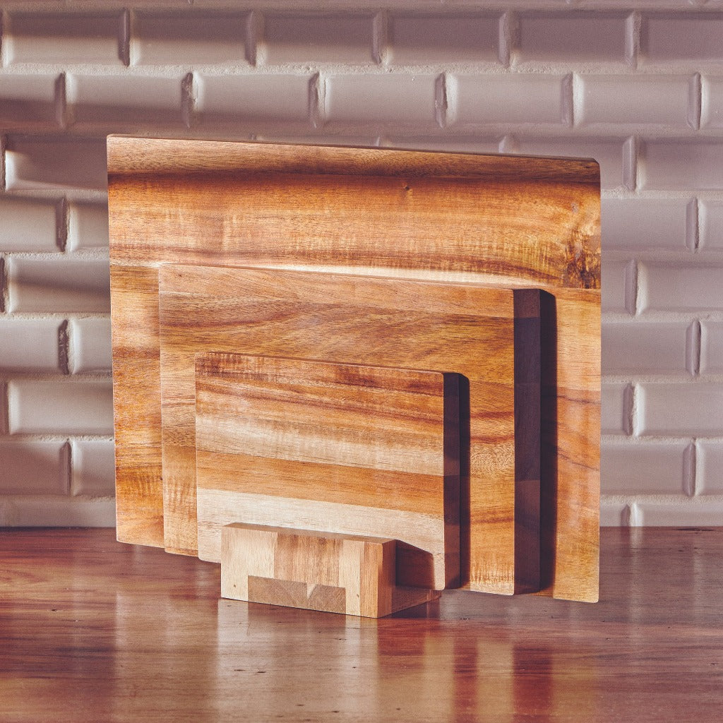 This four-piece chopping board set from Salt&Pepper's BEACON collection is crafted from fine-quality acacia wood. Each cutting board comes in a varied size. Set of 4. Shop online. AfterPay available. Australia wide Shipping | Bliss Gifts & Homewares - Unit 8, 259 Princes Hwy Ulladulla - 0427795959, 44541523 