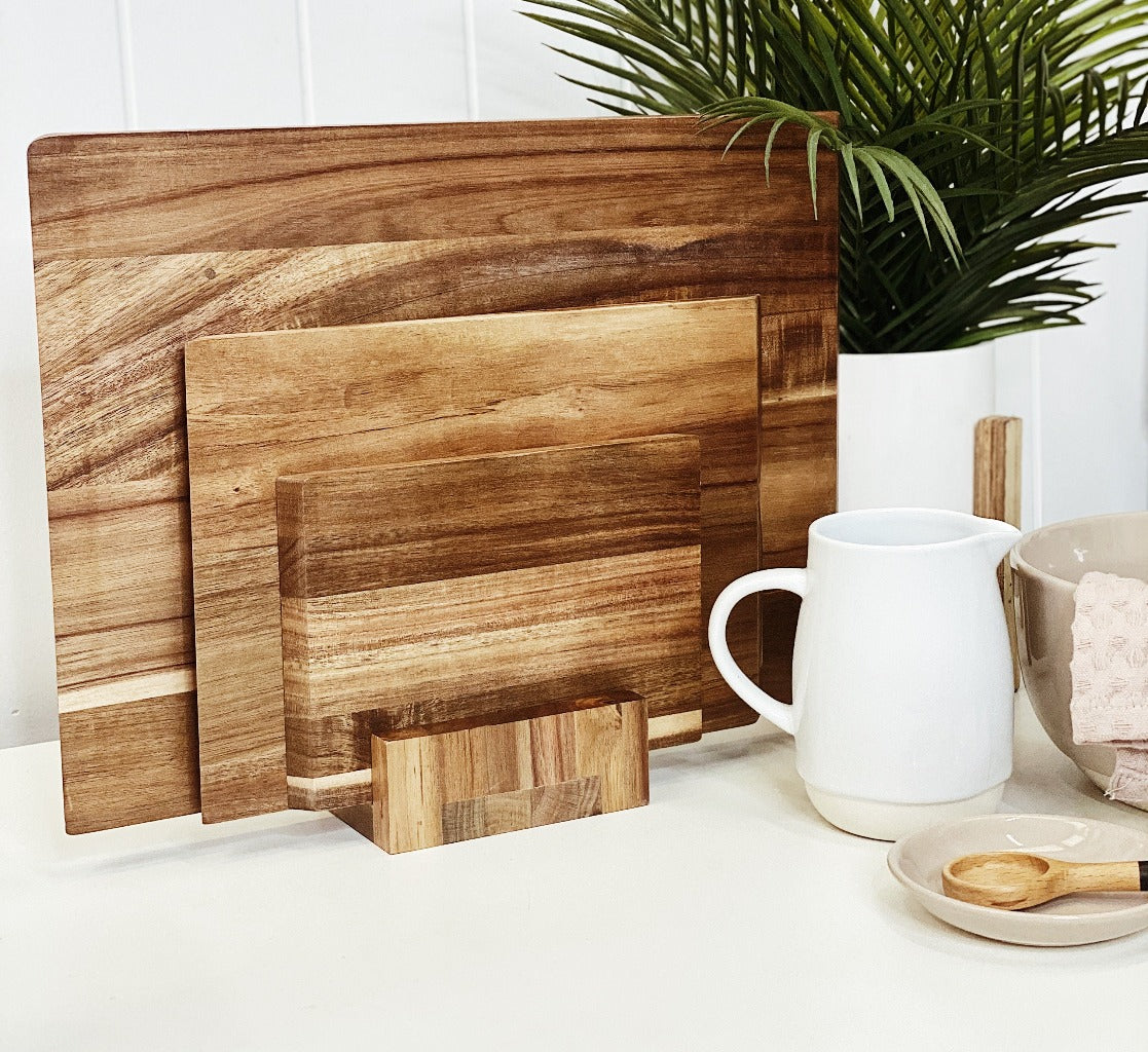 This four-piece chopping board set from Salt&amp;Pepper&#39;s BEACON collection is crafted from fine-quality acacia wood. Each cutting board comes in a varied size. Set of 4. Shop online. AfterPay available. Australia wide Shipping | Bliss Gifts &amp; Homewares - Unit 8, 259 Princes Hwy Ulladulla - 0427795959, 44541523