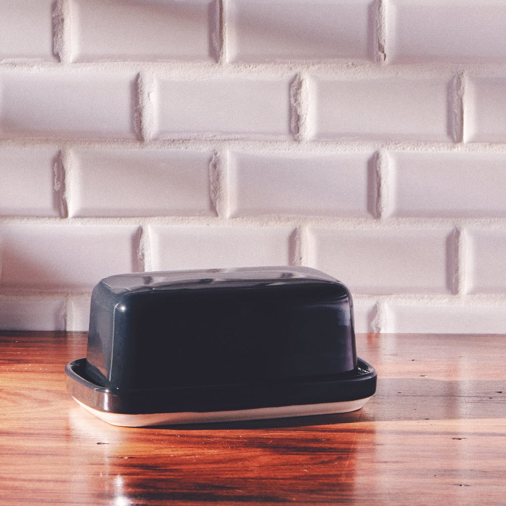 This black butter dish from Salt&Pepper's BEACON collection offers display-worthy function for your kitchen.17x11x7cm dish with a removable lid will arm you for effortless kitchen storage for your room-temperature butter.| Bliss Gifts & Homewares | Unit 8, 259 Princes Hwy Ulladulla | South Coast NSW | Online Retail Gift & Homeware Shopping | 0427795959, 44541523