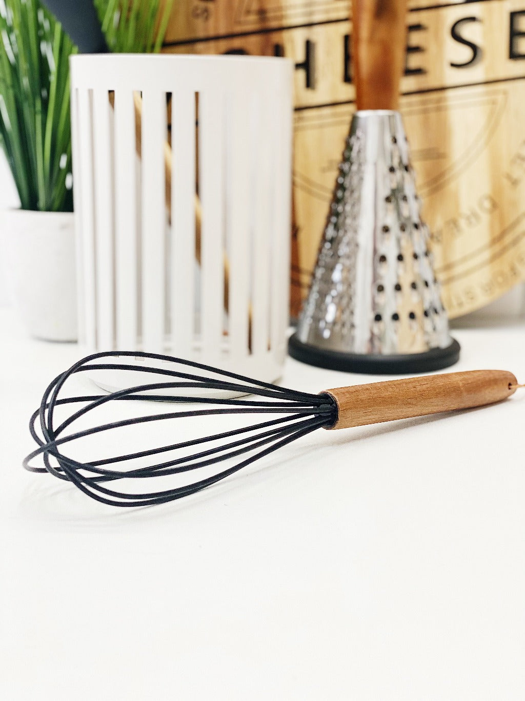 Bialetti St Clare Acacia Handle Silicone Whisk - Kitchen Utensils - black silicone head - heat resistant up to 500degrees - solid acacia handle |Bliss Gifts &amp; Homewares - Unit 8, 259 Princes Hwy Ulladulla - Shop Online &amp; In store - 0427795959, 44541523 - Australia wide shipping