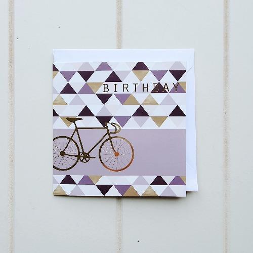 Birthday Bicycle Greeting Card. Square happy birthday card with a simple yet elegant bicycle design on the front cover. Card comes blank on the inside, perfect amount of space inside to write a nice, sentimental birthday message. | Bliss Gifts &amp; Homewares | Unit 8, 259 Princes Hwy Ulladulla | South Coast NSW | Online Retail Gift &amp; Homeware Shopping | 0427795959, 44541523