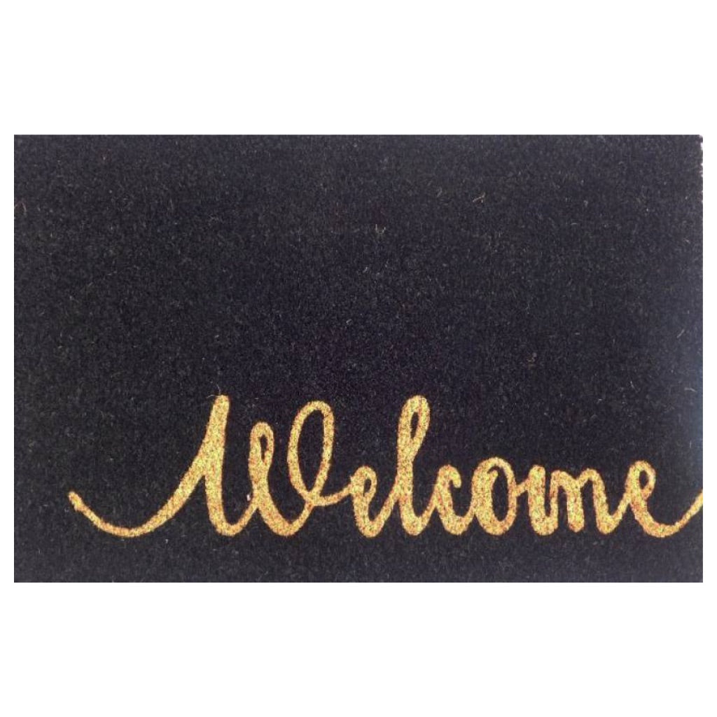 Our Black Welcome Door Mat is the perfect way to create a welcoming feel to your home before your guests even step foot inside with its beautiful design. Made from Natural coir fibres. PVC backing. Measures: 40x60x1.5cm. Shop Online. AfterPay Available. Australia Wide Shipping | Bliss Gifts &amp; Homewares - Unit 8, 259 Princes Hwy Ulladulla - 0427795959, 44541523