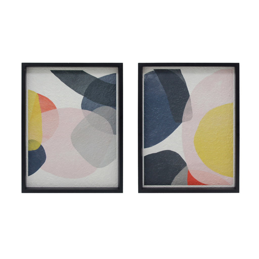 Want an easy way to bring colour and style into your home? Our new Bubble Abstract Framed Wall Art - Set of 2 come ready to hang and will instantly freshen up any room. 45.5x4x60cm. Set of 2 comes ready to hang.| Bliss Gifts &amp; Homewares | Unit 8, 259 Princes Hwy Ulladulla | South Coast NSW | Online Retail Gift &amp; Homeware Shopping | 0427795959, 44541523