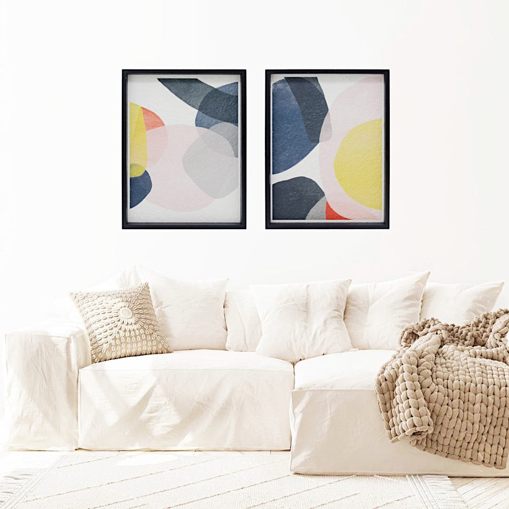 Bubble Abstract Framed Canvas Painting