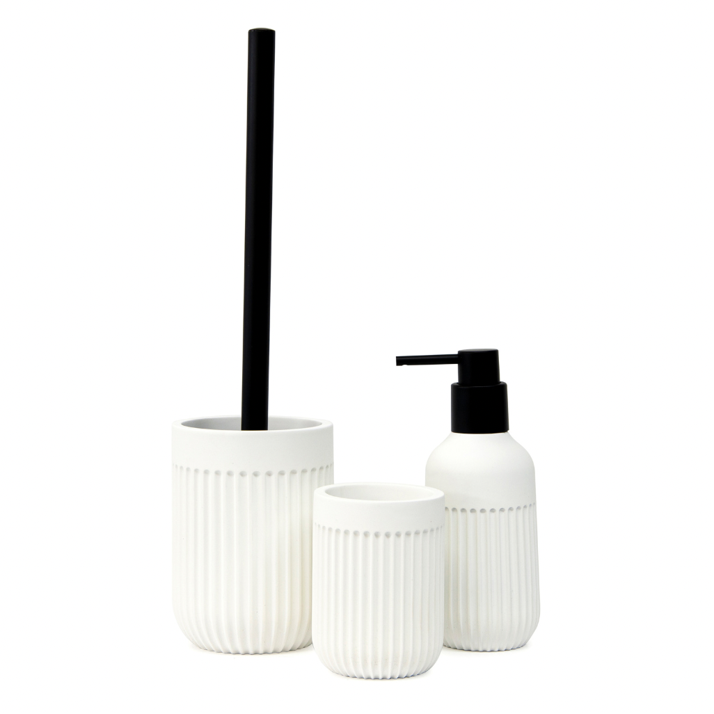 Embrace the latest trends in bathroom styling with the Cult Toilet Brush Holder. Made from poly resin, this 10x35.5cm toilet brush holder in monochromatic matte white enjoys a minimalist design with a ribbed texture finish.| Bliss Gifts &amp; Homewares | Unit 8, 259 Princes Hwy Ulladulla | South Coast NSW | Online Retail Gift &amp; Homeware Shopping | 0427795959, 44541523
