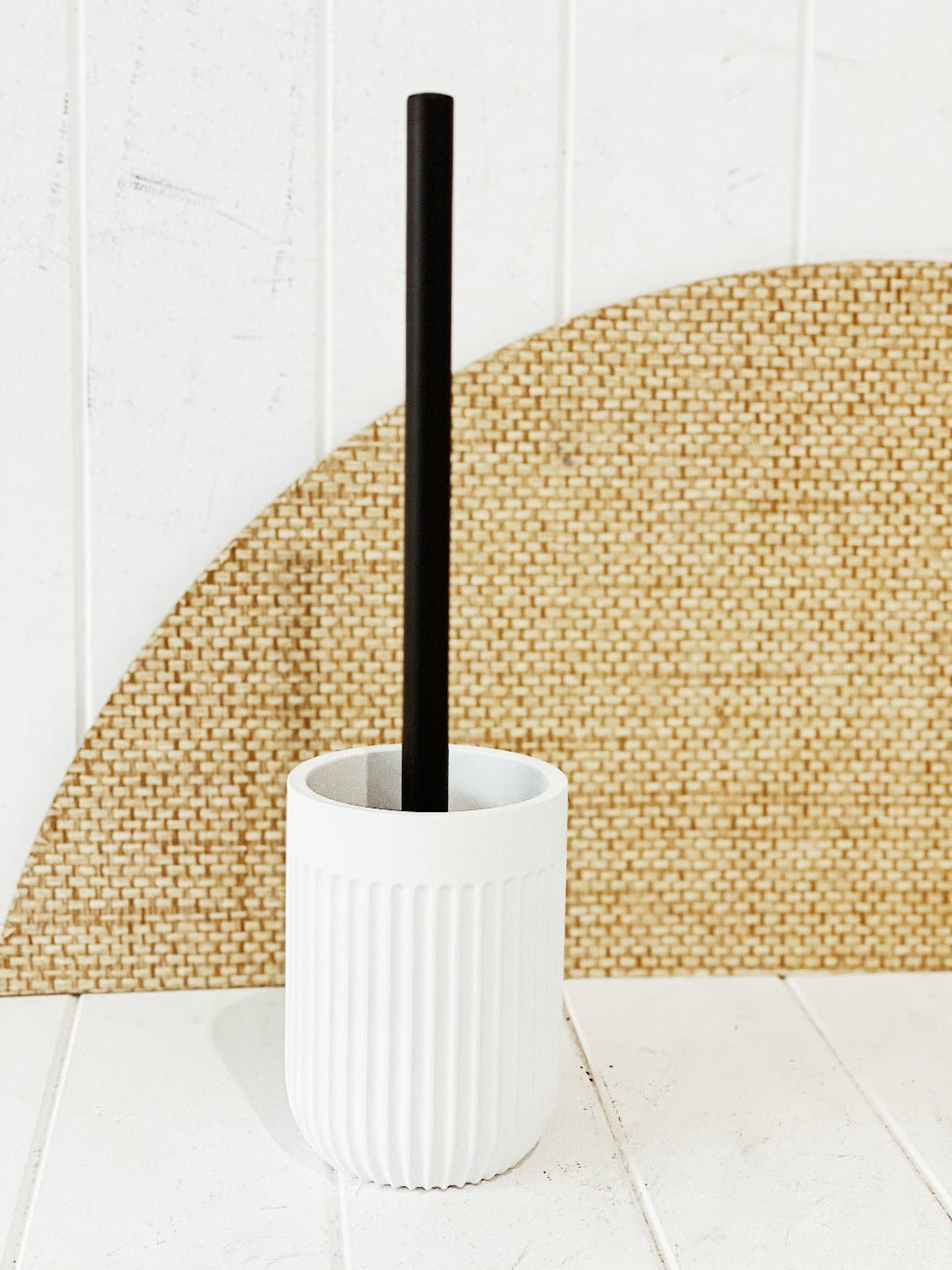 Embrace the latest trends in bathroom styling with the Cult Toilet Brush Holder. Made from poly resin, this 10x35.5cm toilet brush holder in monochromatic matte white enjoys a minimalist design with a ribbed texture finish.| Bliss Gifts & Homewares | Unit 8, 259 Princes Hwy Ulladulla | South Coast NSW | Online Retail Gift & Homeware Shopping | 0427795959, 44541523