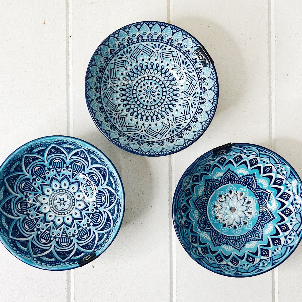 Bring the bright blue tones of the Mediterranean into your dining room with our Casablanca Dining collection - Rice Bowl. Beautiful pieces of serving ware that will have you entertaining for years to come. Shop online or instore. AfterPay available. Australia wide Shipping. | Bliss Gifts &amp; Homewares | Unit 8, 259 Princes Hwy Ulladulla | South Coast NSW | 0427795959, 44541523