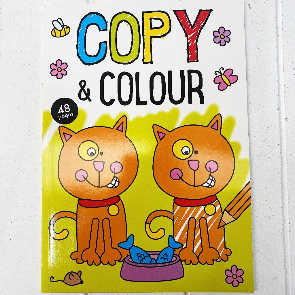 Keep the kids entertained with our fun and bright Copy &amp; Colour Activity Book. Large book, with bright, colourful pictures repeated as simple outlines for young children to copy the colours. 48 pages. AGES: 3+.| Bliss Gifts &amp; Homewares | Unit 8, 259 Princes Hwy Ulladulla | South Coast NSW | Online Retail Gift &amp; Homeware Shopping | 0427795959, 44541523