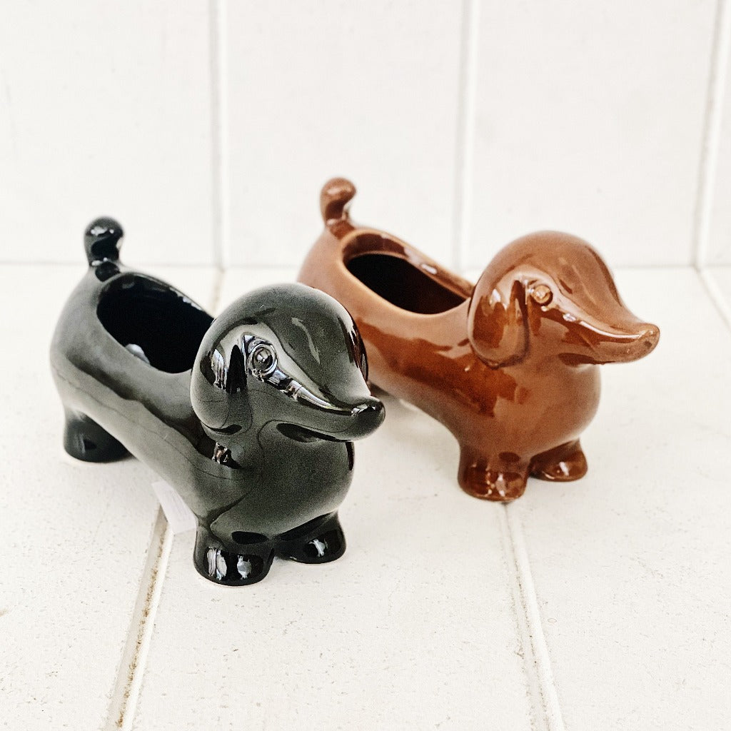 Cute Dachshund Puppy Planter Pot for Australian Homes