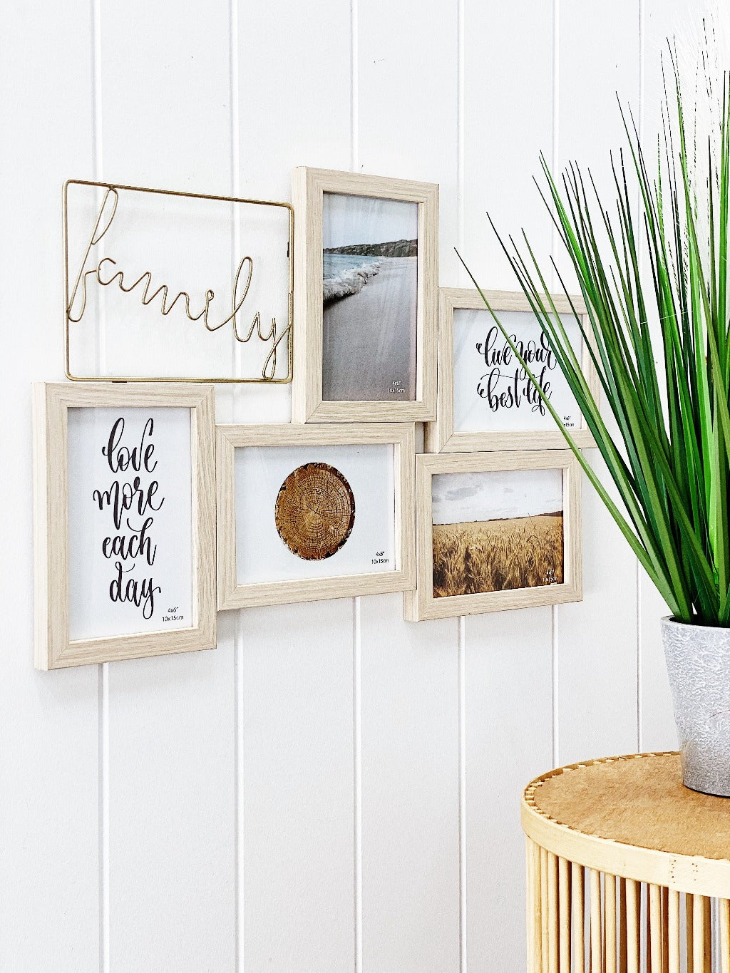 If a picture is worth a thousand words, then the meaning of this Family Hanging Photo Frame is abundantly clear! This frame combines the word "Family" in metal in between your chosen images, the perfect way to show off the ones you love. Entire frame:30x46x1.5cm.| Bliss Gifts & Homewares | Unit 8, 259 Princes Hwy Ulladulla | South Coast NSW | Online Retail Gift & Homeware Shopping | 0427795959, 44541523