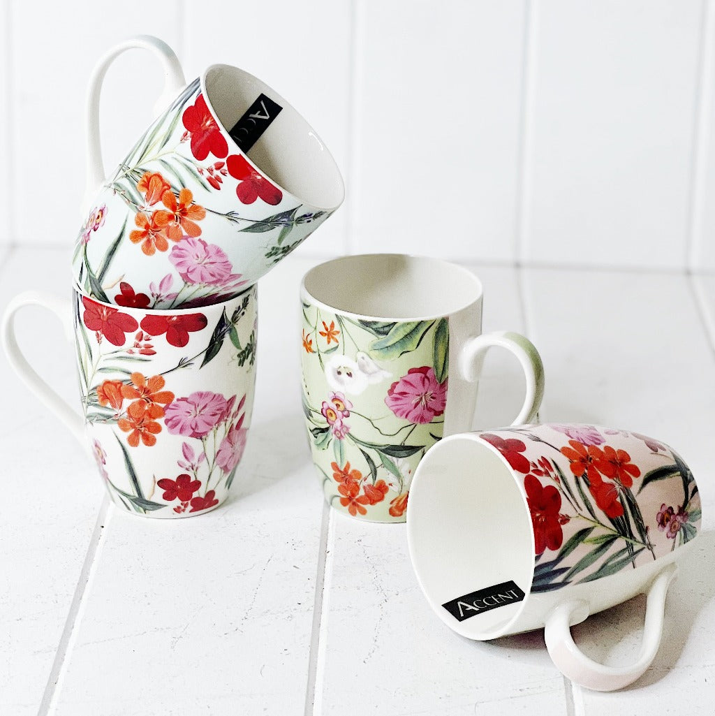 Enjoy sipping on your next cuppa with one of our beautiful Floral Deluxe New Bone China Mugs. It would make the perfect present or as your new favourite mug, available in 4 different styles.| Bliss Gifts &amp; Homewares | Unit 8, 259 Princes Hwy Ulladulla | South Coast NSW | Online Retail Gift &amp; Homeware Shopping | 0427795959, 44541523