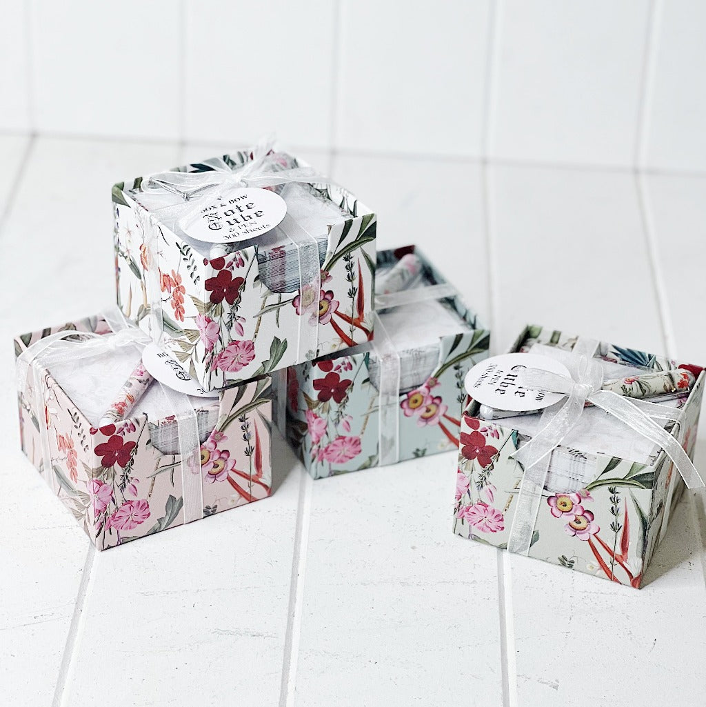 These gorgeous Floral Luxe Note Block with Pen are a perfect gift for your loved ones or for yourself. The perfect size to fit on your office desk or kitchen bench and the block comes in a container to keep it neat and tidy with a matching pen.| Bliss Gifts &amp; Homewares | Unit 8, 259 Princes Hwy Ulladulla | South Coast NSW | Online Retail Gift &amp; Homeware Shopping | 0427795959, 44541523