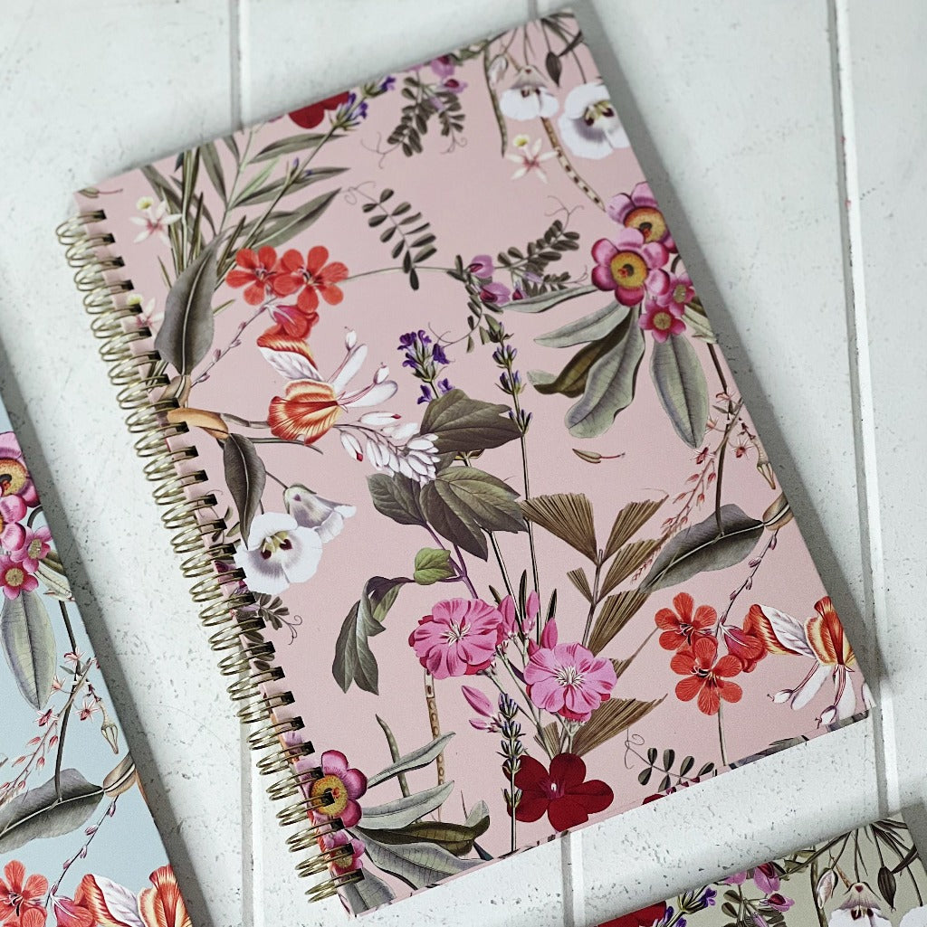 These gorgeous Splendid Bouquet Spiral Notebook - B5 are a perfect gift for your loved ones or for yourself, if you love to handwrite your notes. Each notebook features a unique background colour with gorgeous gold foiled flowers on the front. 80 sheets.| Bliss Gifts &amp; Homewares | Unit 8, 259 Princes Hwy Ulladulla | South Coast NSW | Online Retail Gift &amp; Homeware Shopping | 0427795959, 44541523