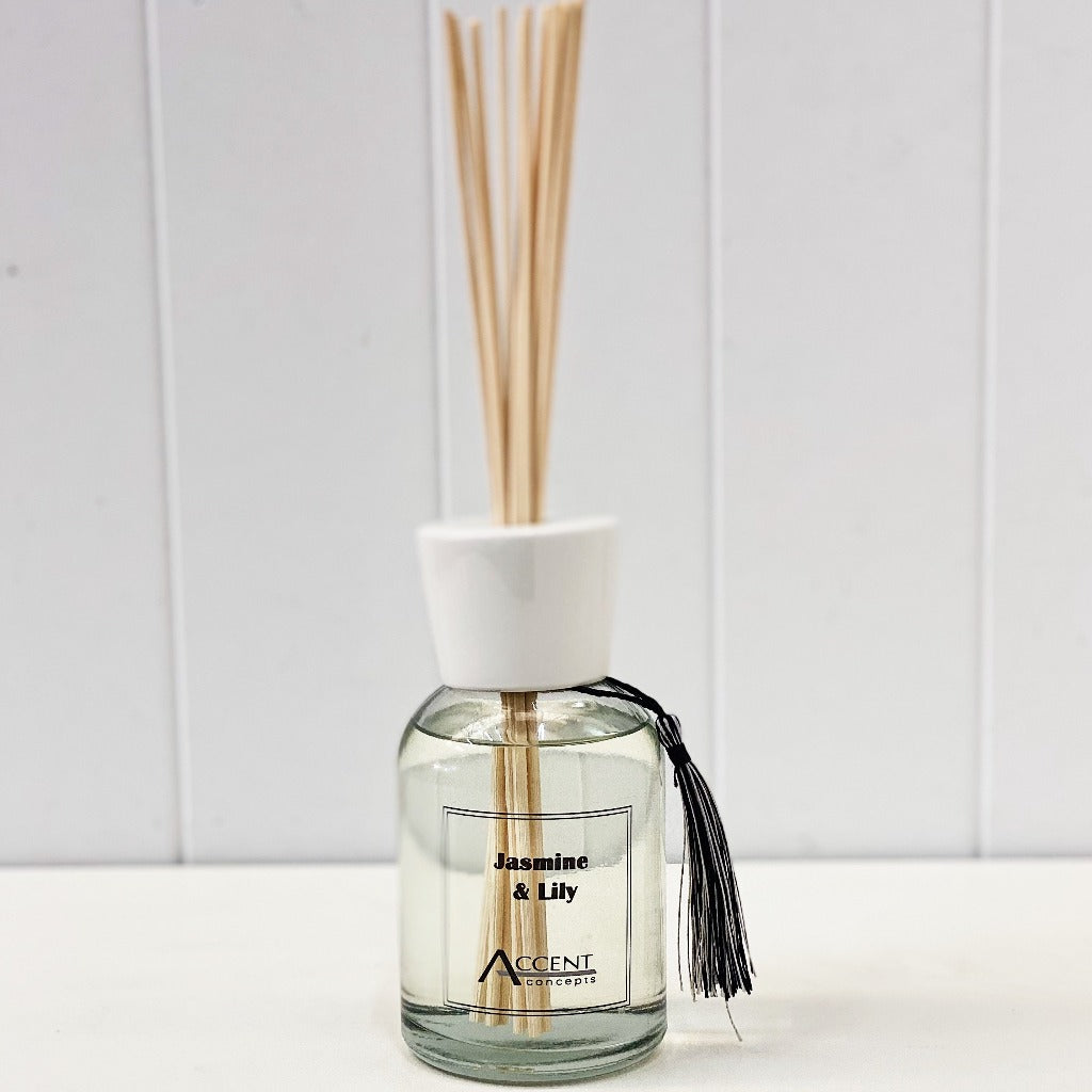 Lyla Reed Diffuser Fragrant Jasmine & Lily Reed Room Diffuser 300ml - Long Lasting Reed ...