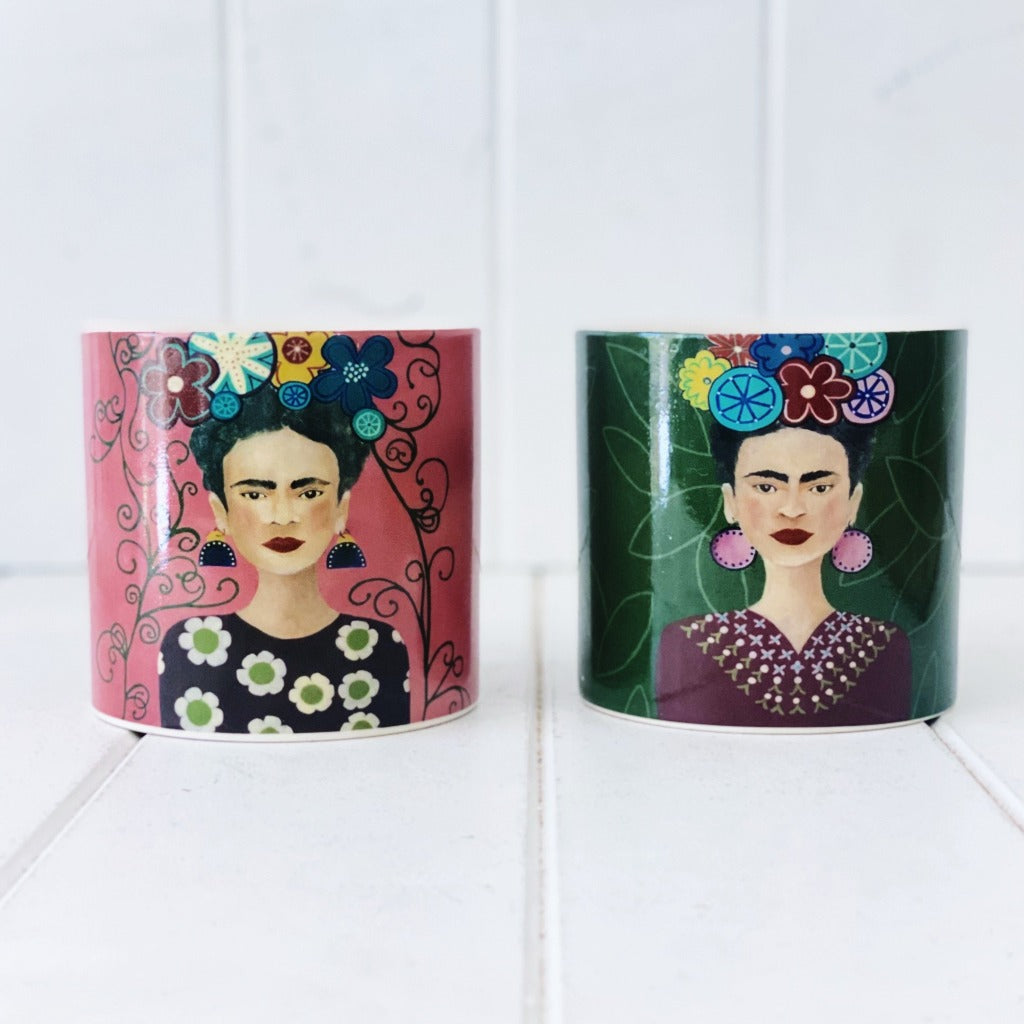 frida kahlo planter pot Frida Kahlo Ceramic Pots | Vibrant 10cm Mexican Style Planter
