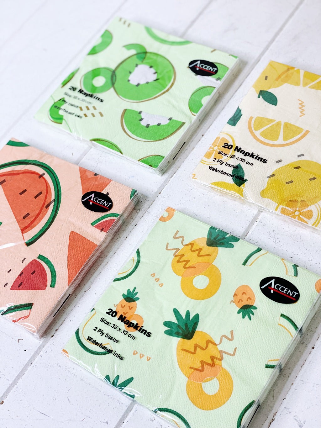 Bring colour to your next event with our gorgeous Fruity Summer Napkins. Whether you need napery for an event or party, or are just looking for a small gift, or everyday use the Fruity Summer Napkins range has something for everyone.| Bliss Gifts &amp; Homewares | Unit 8, 259 Princes Hwy Ulladulla | South Coast NSW | Online Retail Gift &amp; Homeware Shopping | 0427795959, 44541523