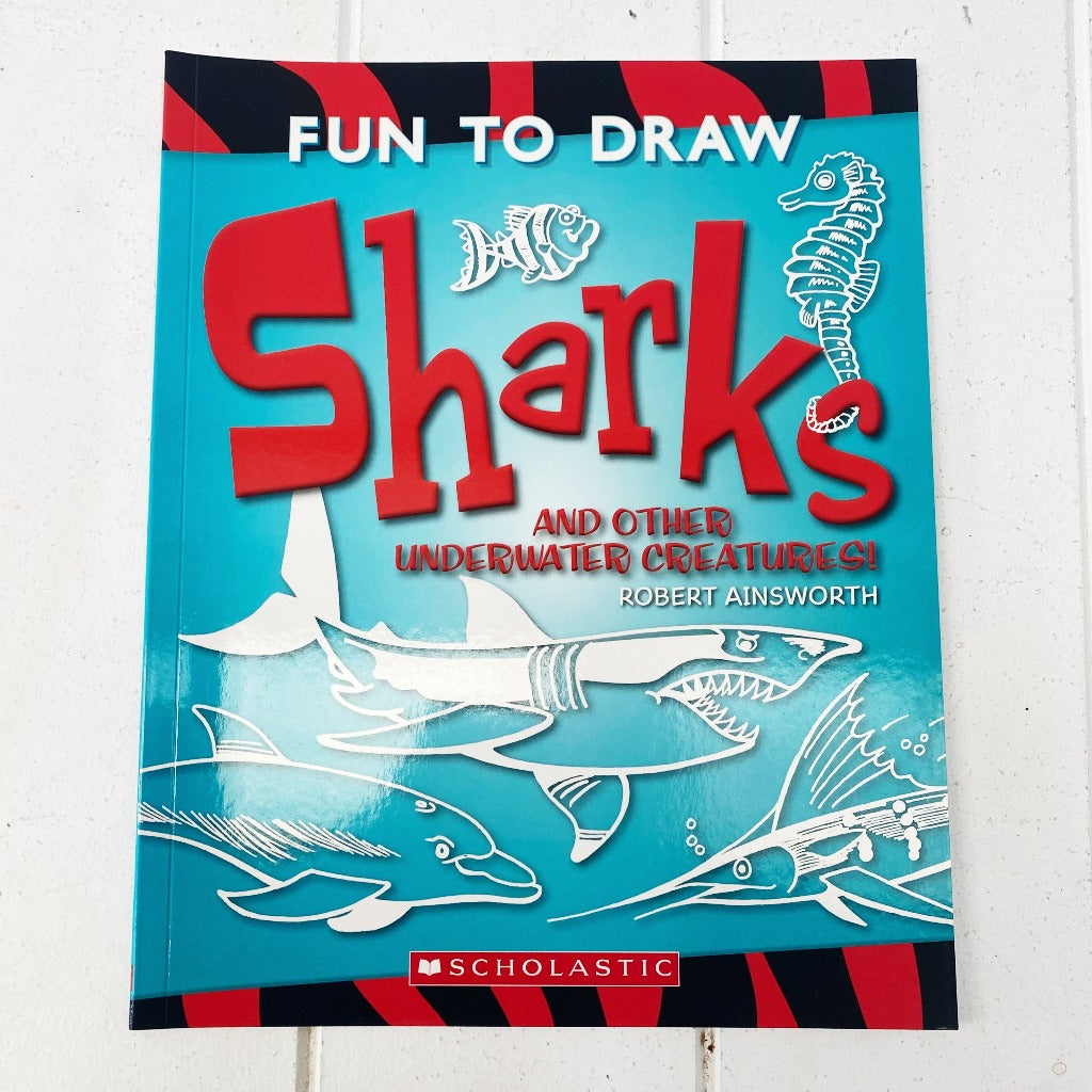 Sharks and other underwater creatures! Make a splash with your pencil as you learn to draw all kinds of underwater creatures! Draw a shark, a blue whale, a clownfish, an octopus, a crayfish, a stingray, a catfish and more!| Bliss Gifts &amp; Homewares | Unit 8, 259 Princes Hwy Ulladulla | South Coast NSW | Online Retail Gift &amp; Homeware Shopping | 0427795959, 44541523