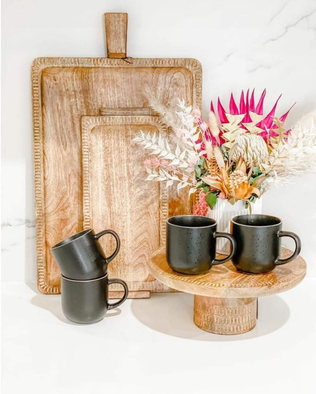 Ideal for everyday use is Salt&amp;Pepper&#39;s four-piece HANA mug set in Black, made from durable stoneware. Each 380ml mug has a simple yet modern shape with a slight speckle tone throughout and a bare rim.| Bliss Gifts &amp; Homewares | Unit 8, 259 Princes Hwy Ulladulla | South Coast NSW | Online Retail Gift &amp; Homeware Shopping | 0427795959, 44541523