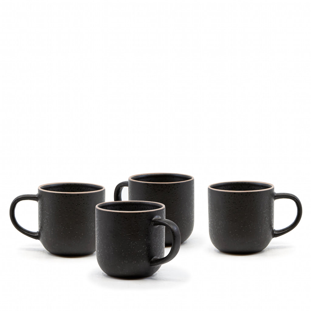 Ideal for everyday use is Salt&amp;Pepper&#39;s four-piece HANA mug set in Black, made from durable stoneware. Each 380ml mug has a simple yet modern shape with a slight speckle tone throughout and a bare rim.| Bliss Gifts &amp; Homewares | Unit 8, 259 Princes Hwy Ulladulla | South Coast NSW | Online Retail Gift &amp; Homeware Shopping | 0427795959, 44541523