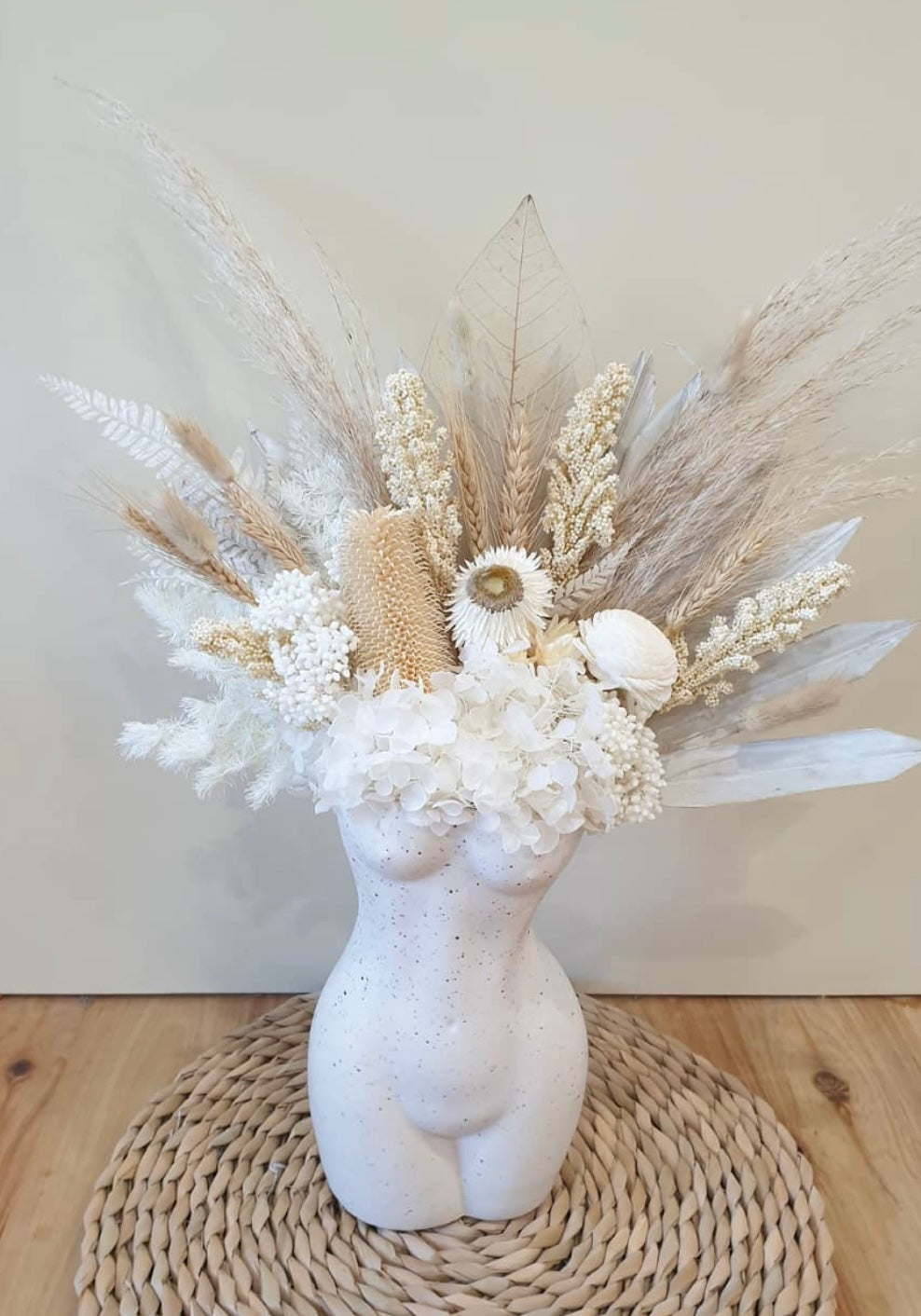 Embrace feminine curves and your love of greenery in your home or garden with our contemporary style Kim Body Vase/Planter. This on-trend vase could also be used for a pot or planter. Cement speckle look 13x9.7x21.5cm. Shop online. AfterPay available. Australia wide Shipping | Bliss Gifts &amp; Homewares - Unit 8, 259 Princes Hwy Ulladulla - 0427795959, 44541523