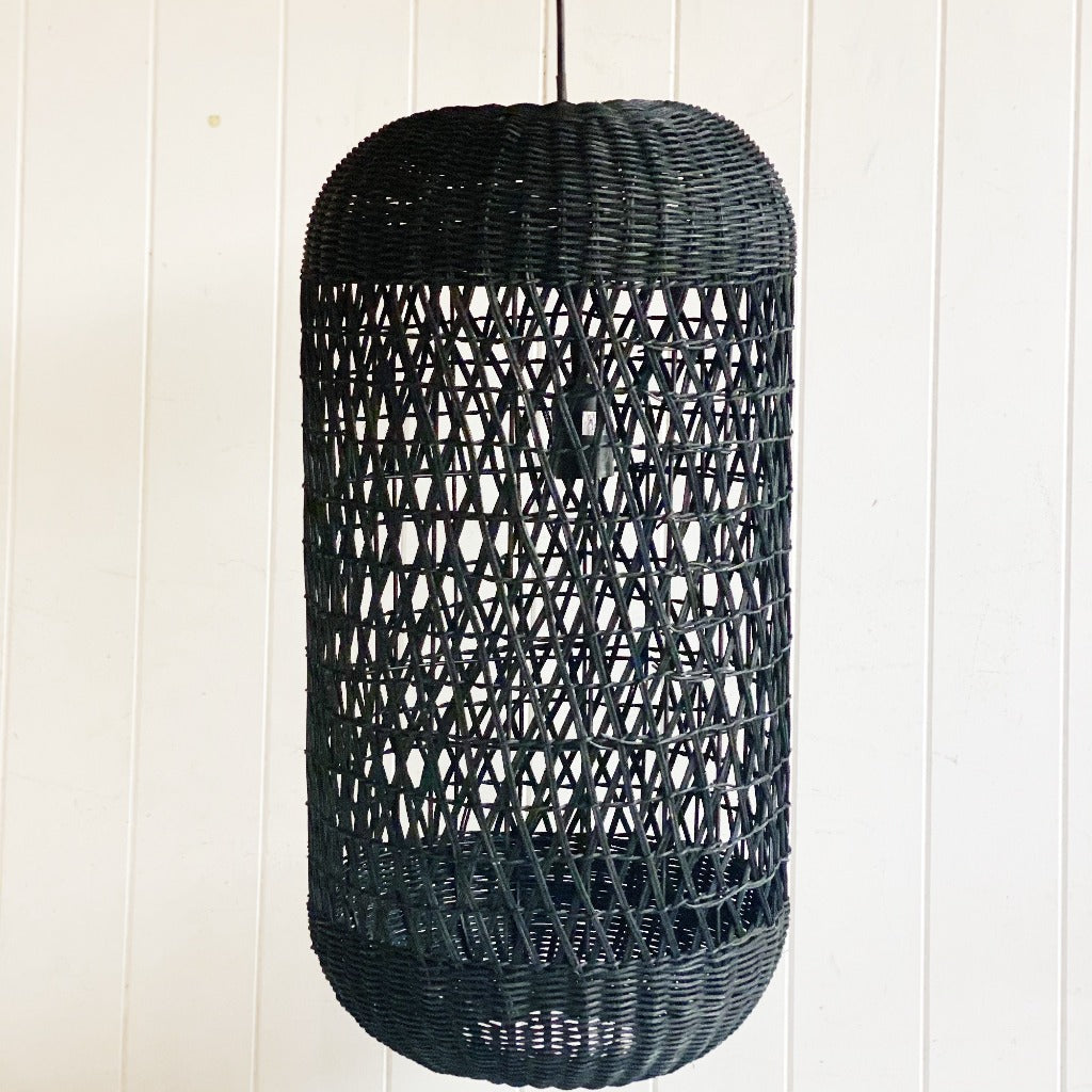 Add a contemporary look to your kitchen, bedroom, dining or living area with our beautiful Kudu Rattan Tube Lampshade in Black. Diameter: 31cm Height: 61cm.| Bliss Gifts &amp; Homewares | Unit 8, 259 Princes Hwy Ulladulla | South Coast NSW | Online Retail Gift &amp; Homeware Shopping | 0427795959, 44541523