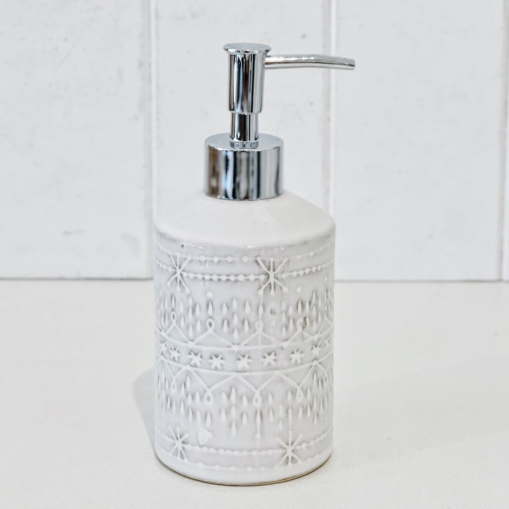 Update your bathroom with a great new stylish with Liberty Ceramic Soap Dispenser - Natural. This 7.5 x 11cm dispenser is made from a highly durable ceramic, and features a natural colour textured finish.| Bliss Gifts &amp; Homewares | Unit 8, 259 Princes Hwy Ulladulla | South Coast NSW | Online Retail Gift &amp; Homeware Shopping | 0427795959, 44541523