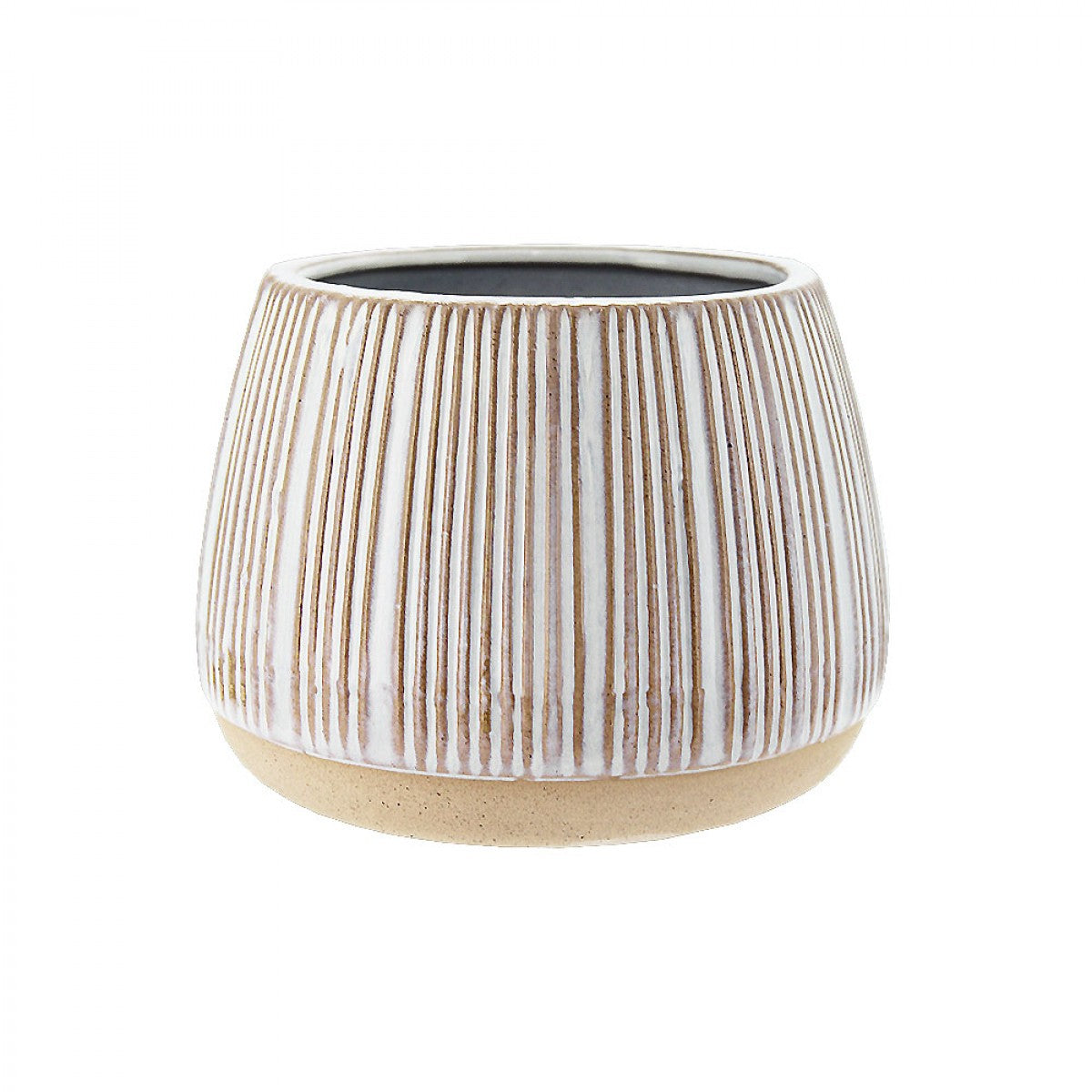 Our Luka Textured Ceramic Pot borrows rustic coastal imagery with a soft backdrop of sand and driftwood.  Size: 17.1 x 17.1 x 12.7cm.| Bliss Gifts &amp; Homewares | Unit 8, 259 Princes Hwy Ulladulla | South Coast NSW | Online Retail Gift &amp; Homeware Shopping | 0427795959, 44541523