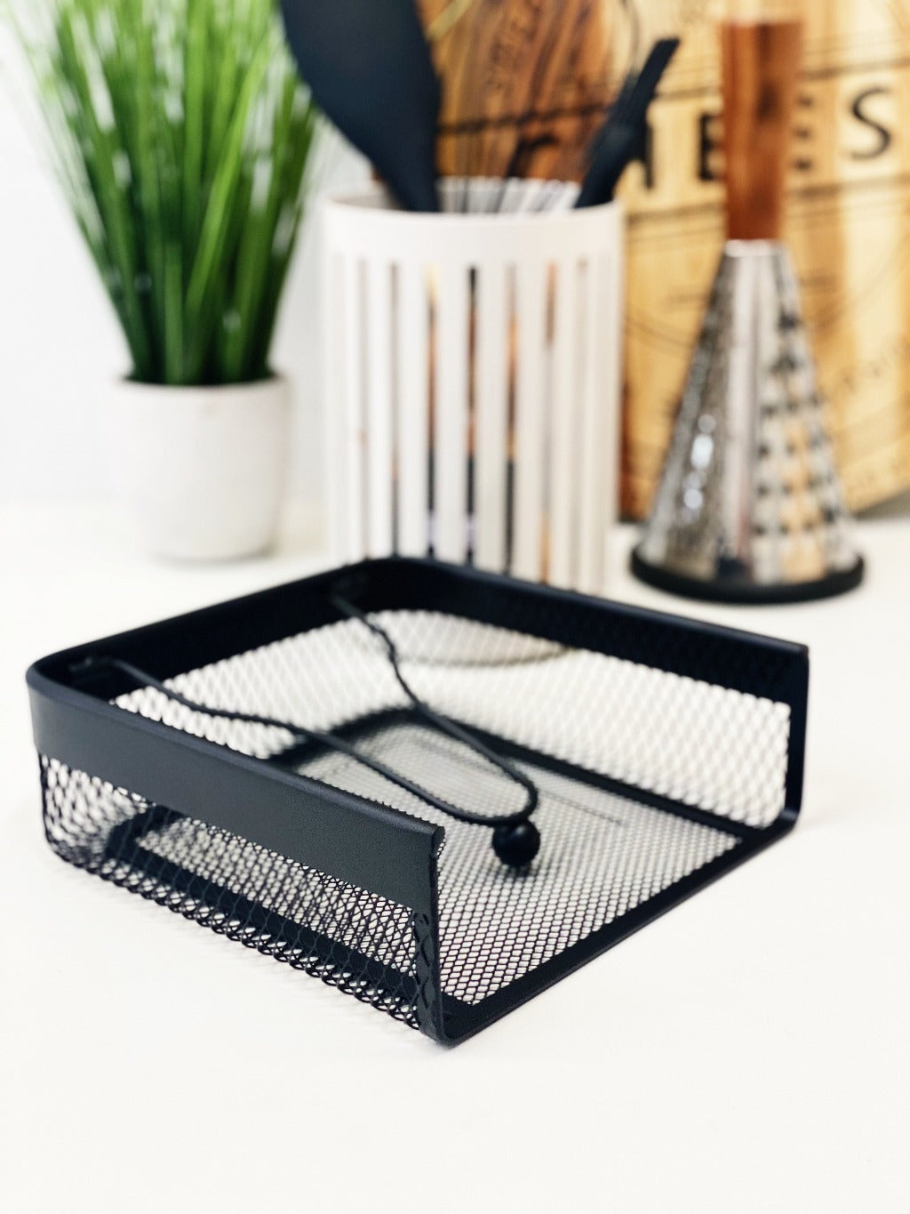 Classica | MESH Napkin Holder | Black | 18.5 x 16 x 7.5cm| Bliss Gifts &amp; Homewares | Unit 8, 259 Princes Hwy Ulladulla | South Coast NSW | Online Retail Gift &amp; Homeware Shopping | 0427795959, 44541523