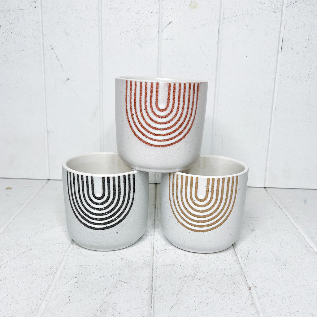 Macy Speckled Arch Pot | Unique Ceramic Planter