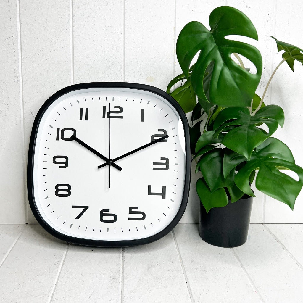 You&#39;ll always be on time with our Minimalistic Wall Clocks. With two colours to choose from in a modern and chic design, this 30cm wall clock has a white face with black numbers on an easy to read display. Black or Wood Look. | Bliss Gifts &amp; Homewares | Unit 8, 259 Princes Hwy Ulladulla | South Coast NSW | Online Retail Gift &amp; Homeware Shopping | 0427795959, 44541523