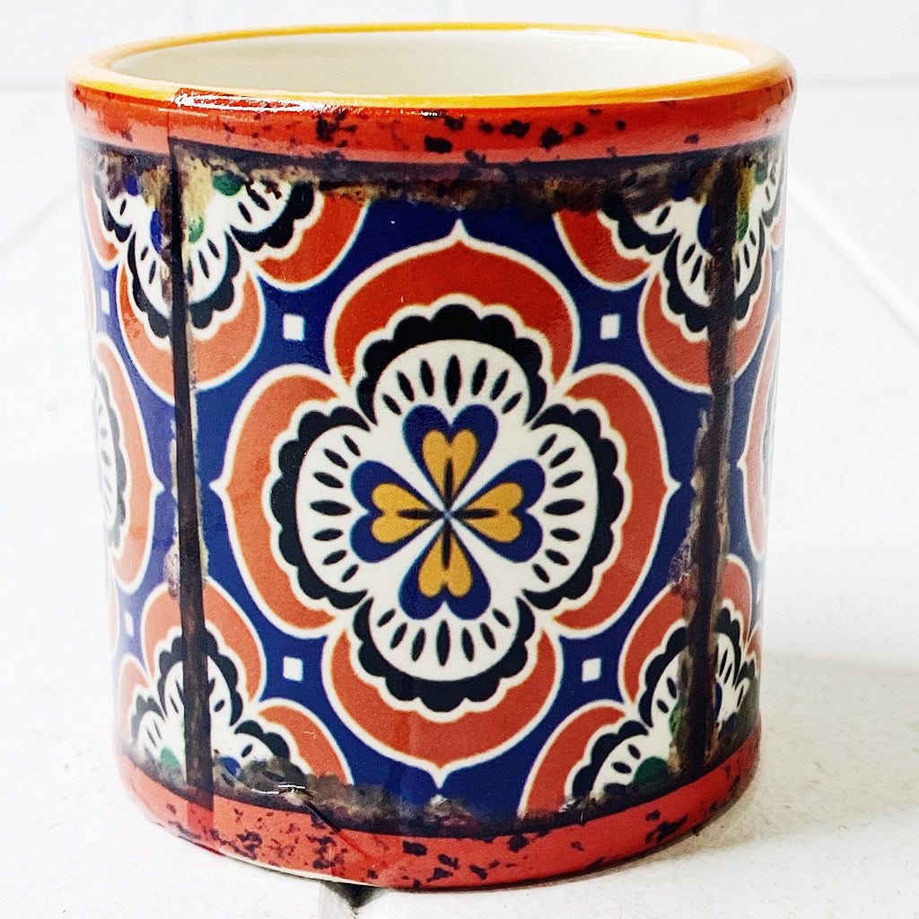 Our gorgeous Moroccan Round Pots - Large create a unique style with bold shapes and bright shades of blues, reds and browns. Measures: 13.5x12.5cm. Ceramic.| Bliss Gifts &amp; Homewares | Unit 8, 259 Princes Hwy Ulladulla | South Coast NSW | Online Retail Gift &amp; Homeware Shopping | 0427795959, 44541523