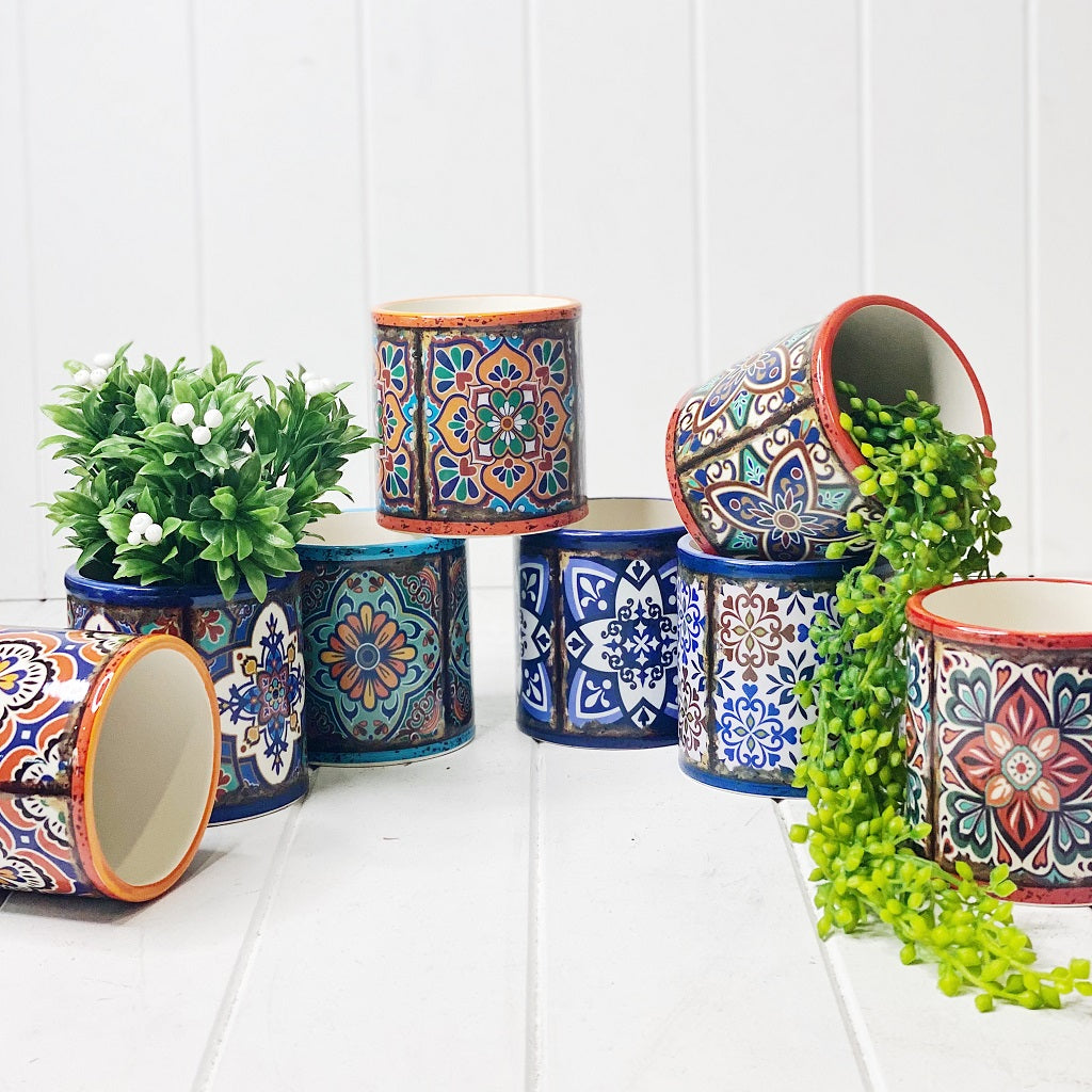 moroccan plant pot Moroccan Round Pots - Medium