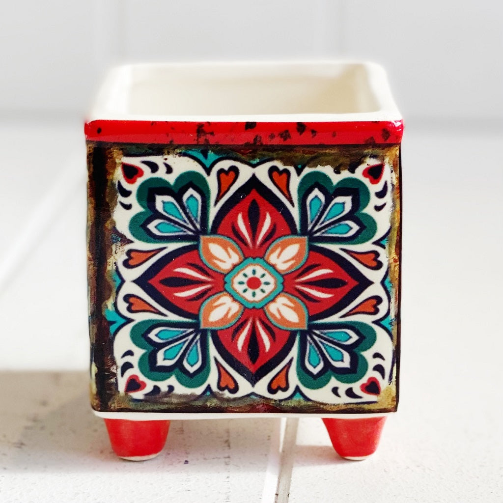 Raised Moroccan Planter | Square Pot with Legs