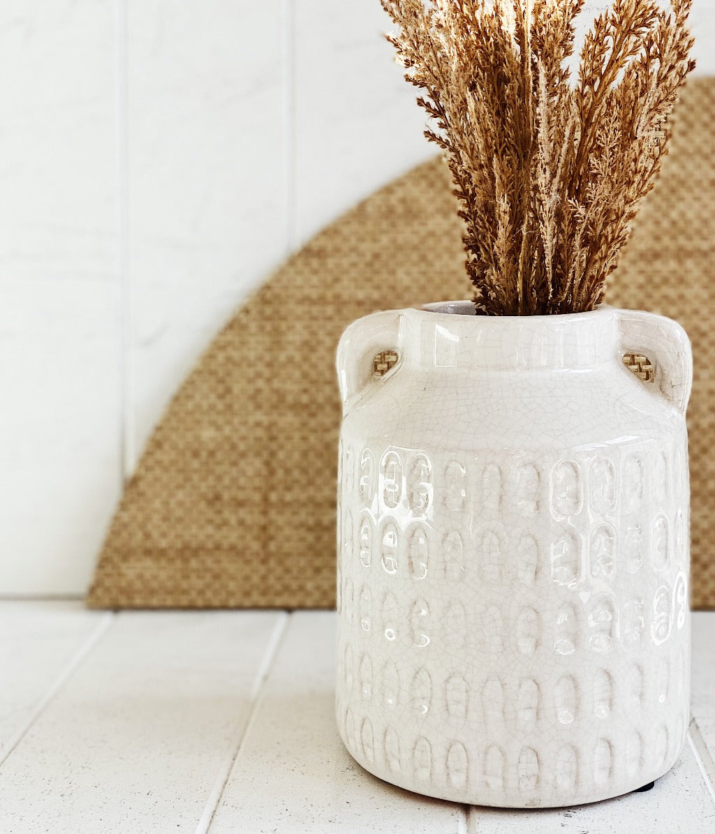 For a beautiful contemporary feel, our Nadine Ceramic Vase will do just that. With its natural colours and textures, it&#39;s perfect for your indoor living space. 15.5 x 14.5 x 19.5 cm. Ceramic.| Bliss Gifts &amp; Homewares | Unit 8, 259 Princes Hwy Ulladulla | South Coast NSW | Online Retail Gift &amp; Homeware Shopping | 0427795959, 44541523