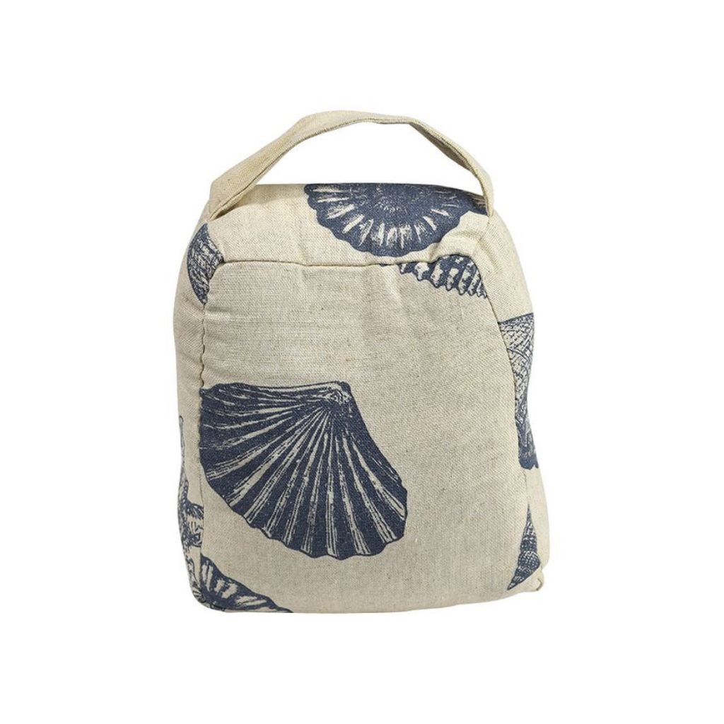 Secure and add a touch of coastal style to your doorway with our lovely Nautical Door Stop. This doorstop is the perfect addition to any home décor style featuring blue shell artwork on neutral tones. 16x13x18cm. | Bliss Gifts & Homewares | Unit 8, 259 Princes Hwy Ulladulla | South Coast NSW | Online Retail Gift & Homeware Shopping | 0427795959, 44541523