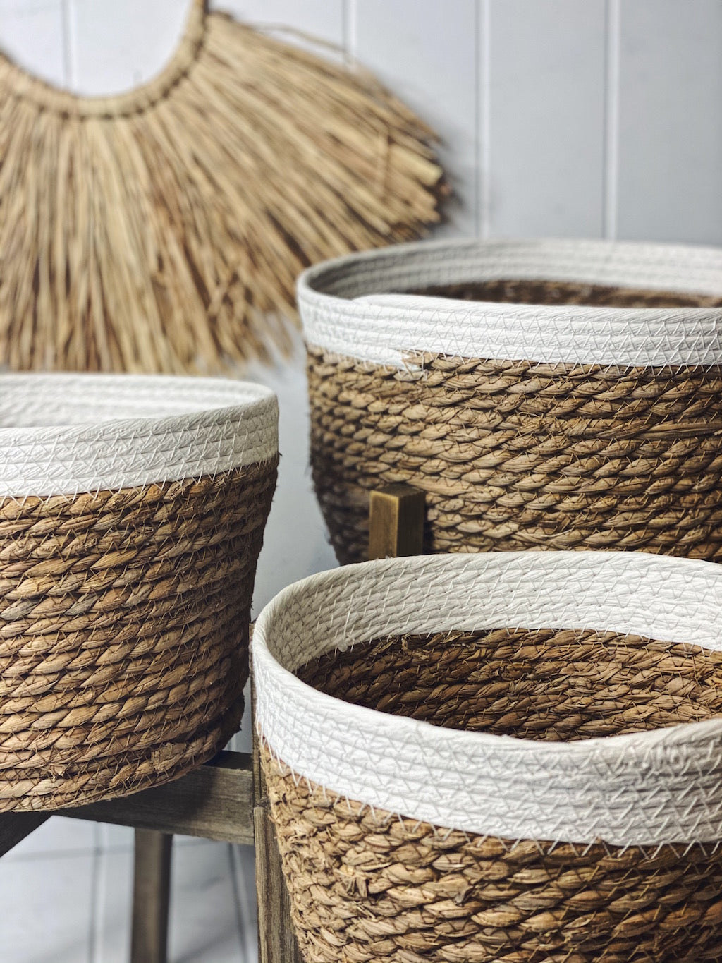 Create a relaxed and inviting feel to your home with our gorgeous Nirvana Planters. Made from natural fibres, with a woven rope design, and a white on natural finish | Bliss Gifts &amp; Homewares | Unit 8, 259 Princes Hwy Ulladulla | South Coast NSW | Online Retail Gift &amp; Homeware Shopping | 0427795959, 44541523